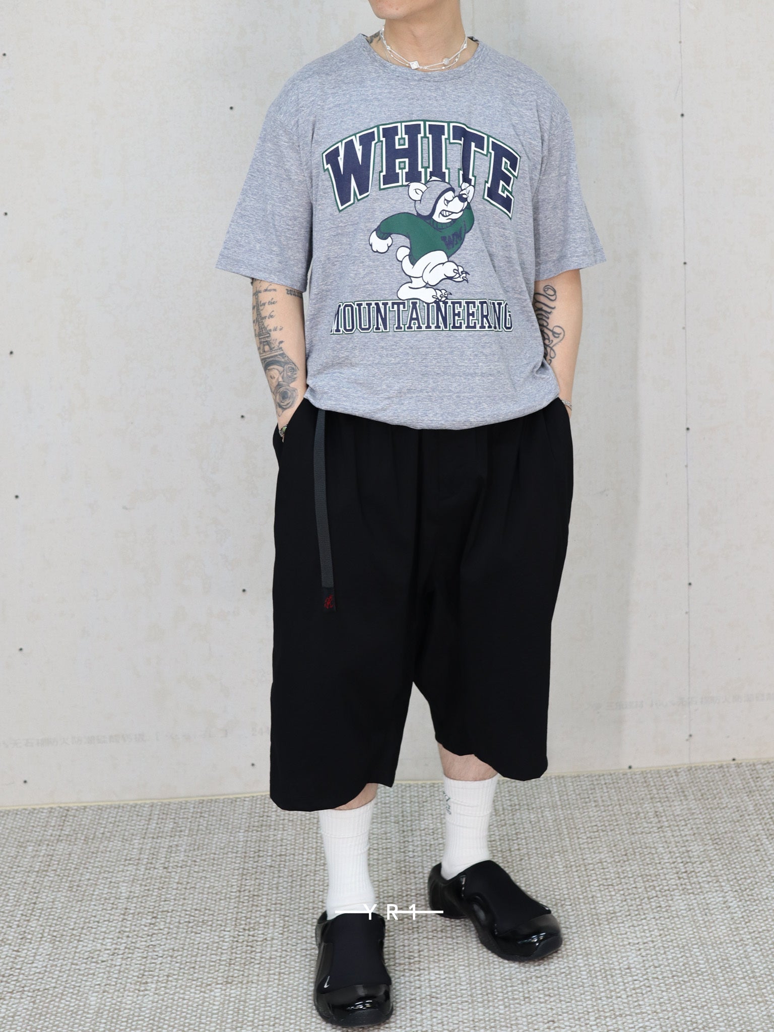 Vintage Collage Logo T-Shirt WHITE MOUNTAINEERING