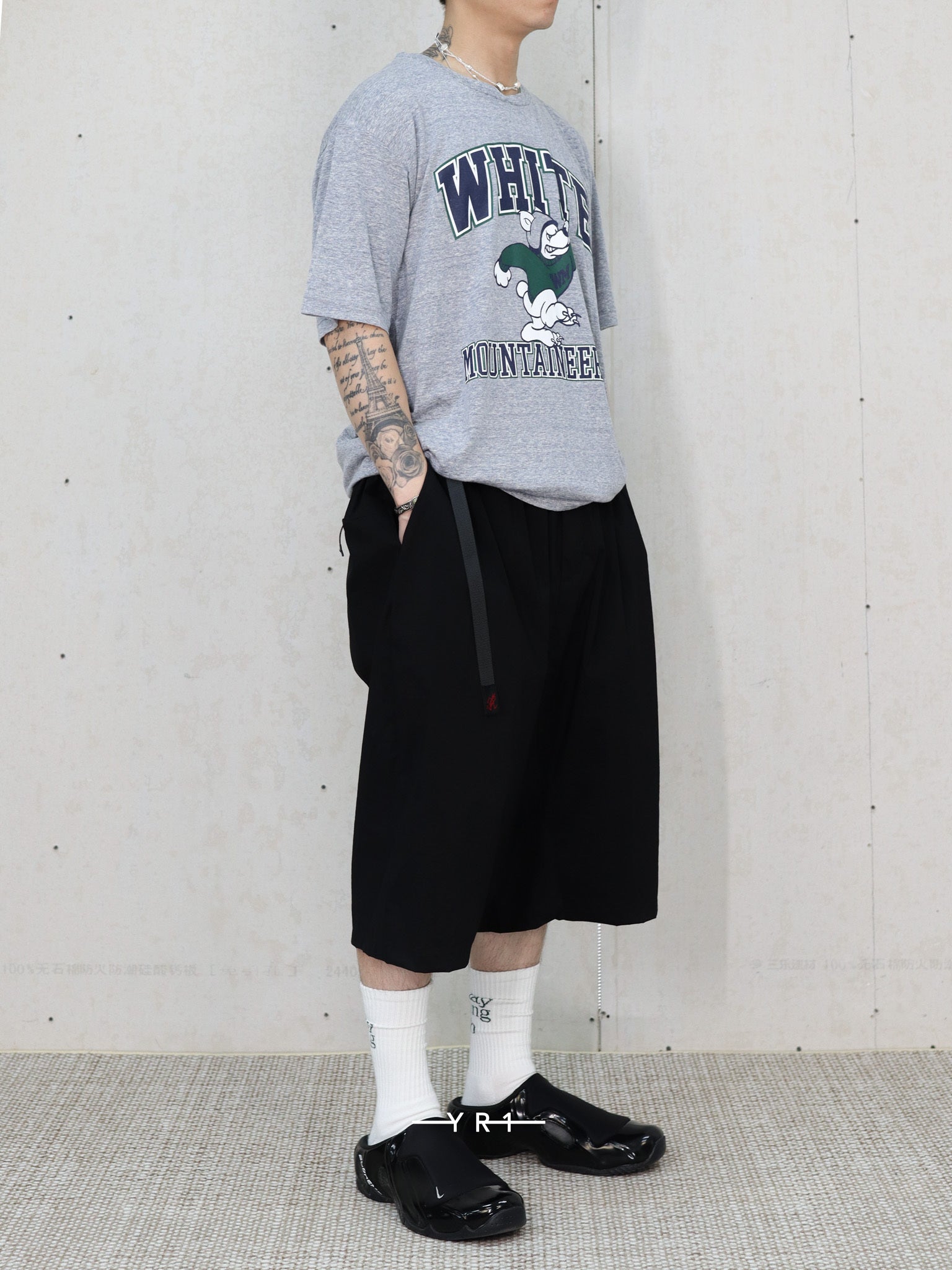 Vintage Collage Logo T-Shirt WHITE MOUNTAINEERING