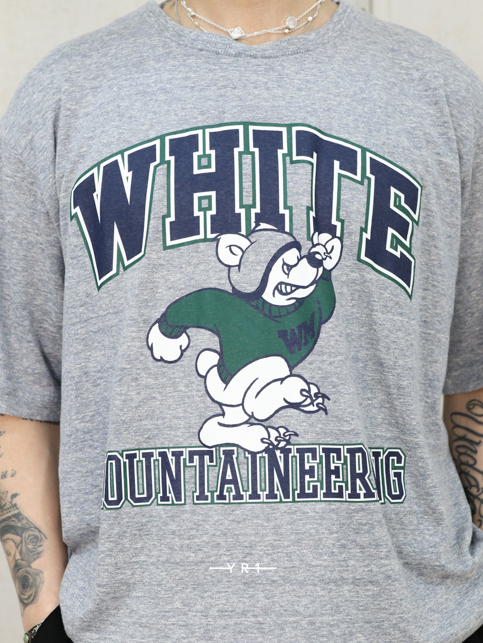 Vintage Collage Logo T-Shirt WHITE MOUNTAINEERING