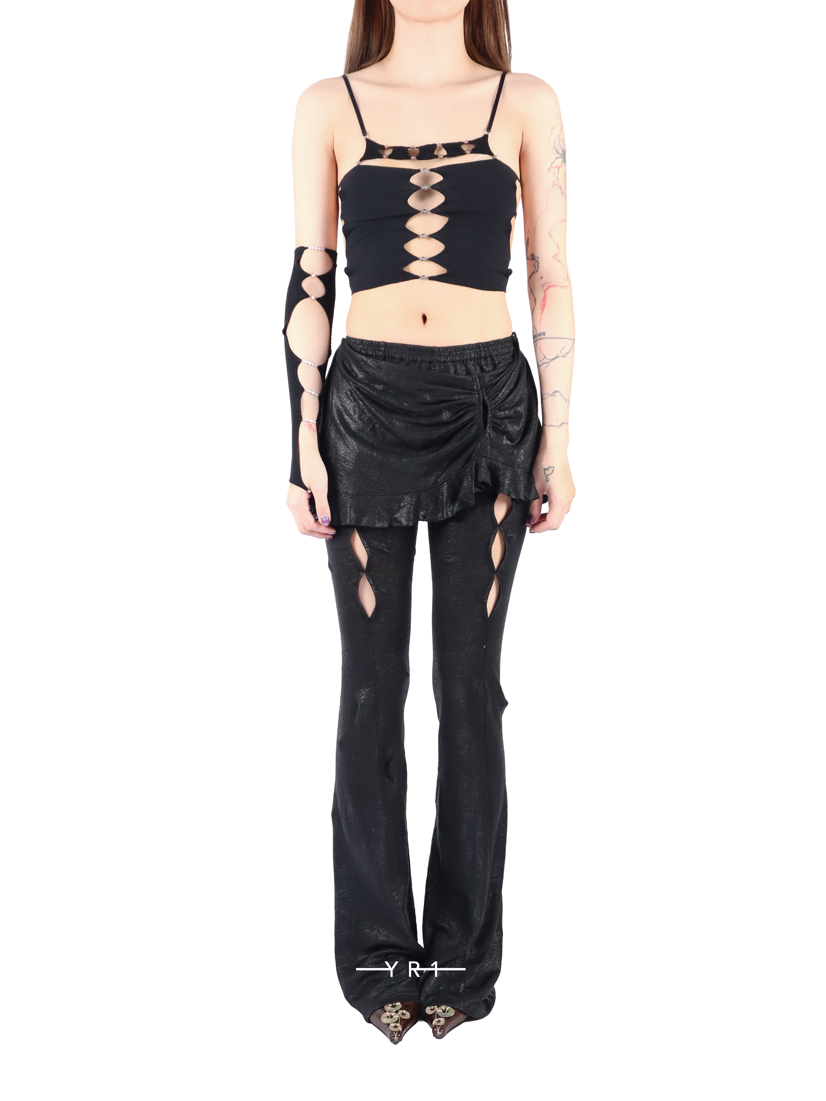 Cut-out Strappy Button-Front Camisole