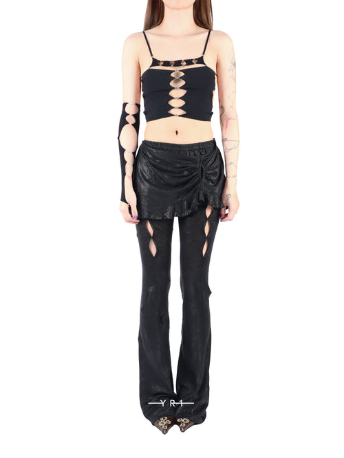 Cut-out Strappy Button-Front Camisole