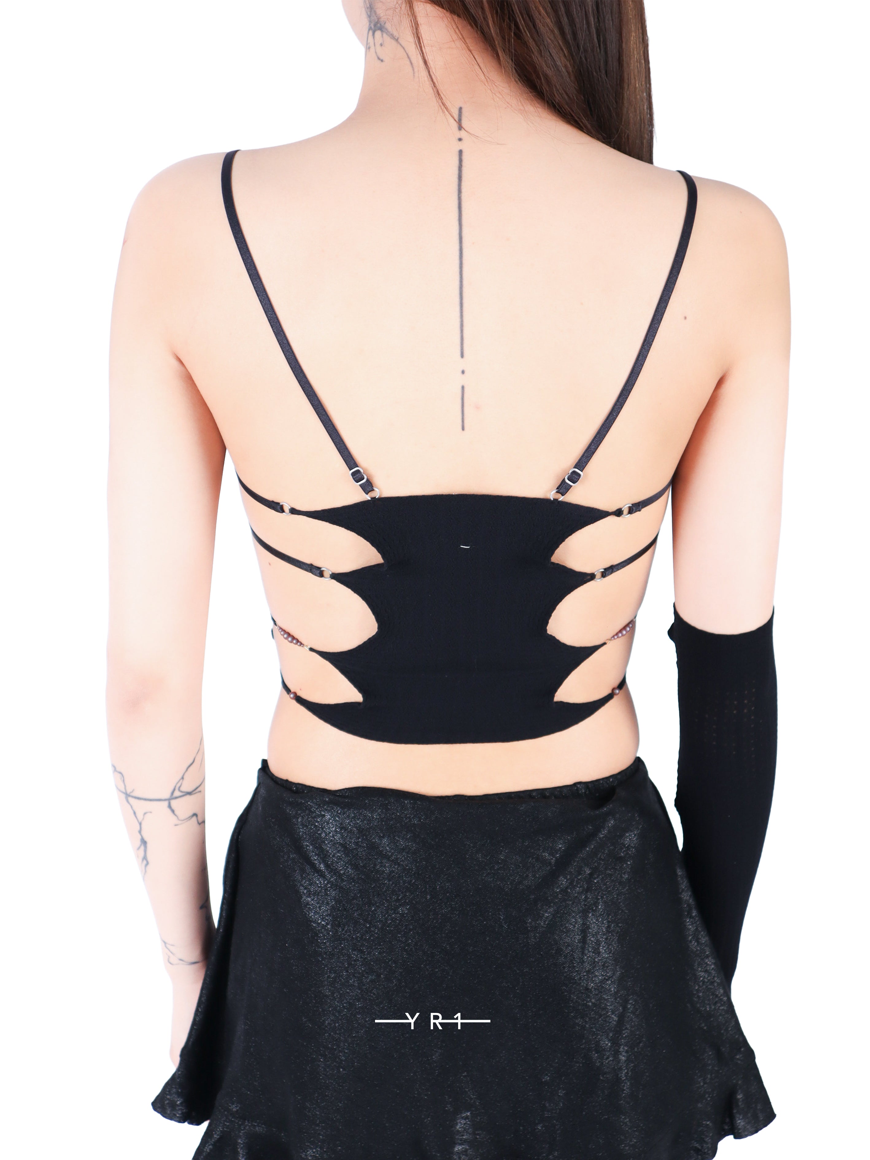 Cut-out Strappy Button-Front Camisole