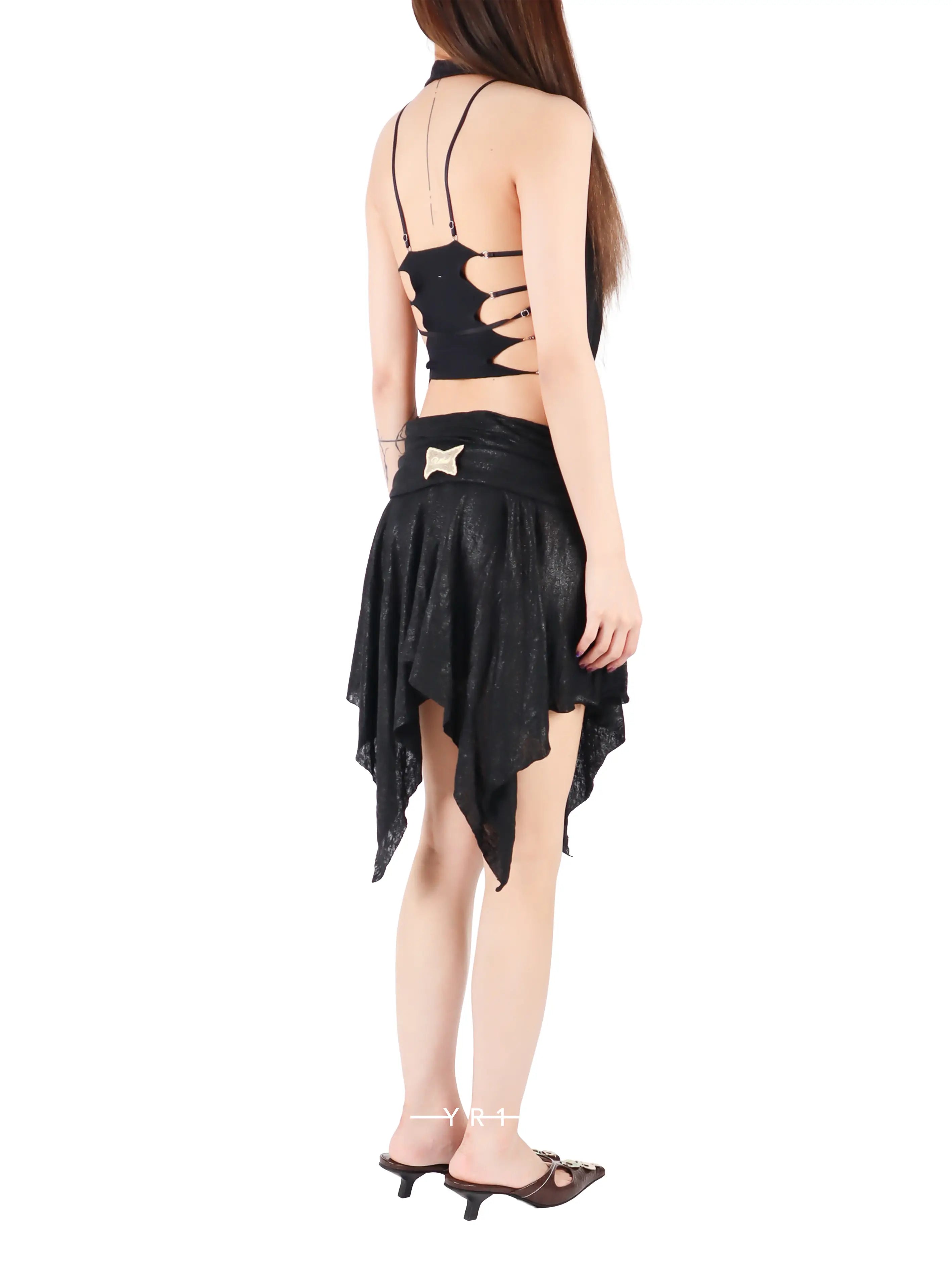 "Star-Glint" V-Neck Halter Dress