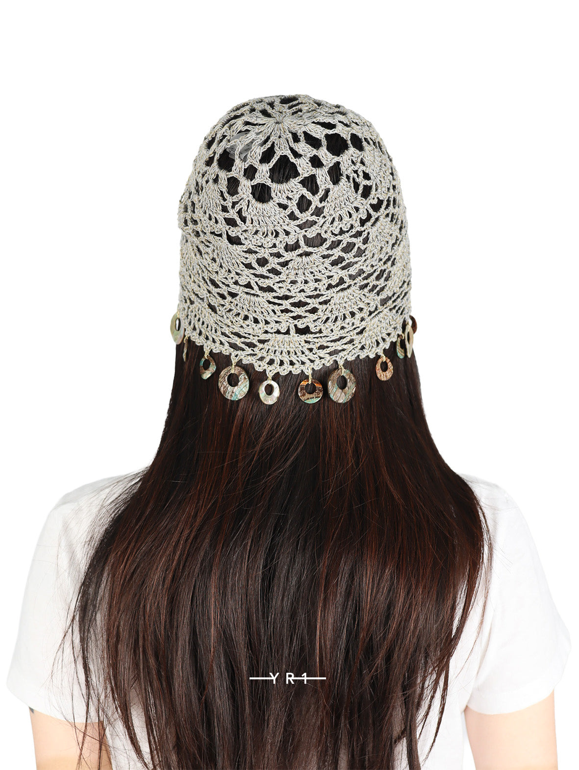 Hand-crocheted Shell Decorated Hat - Marsh