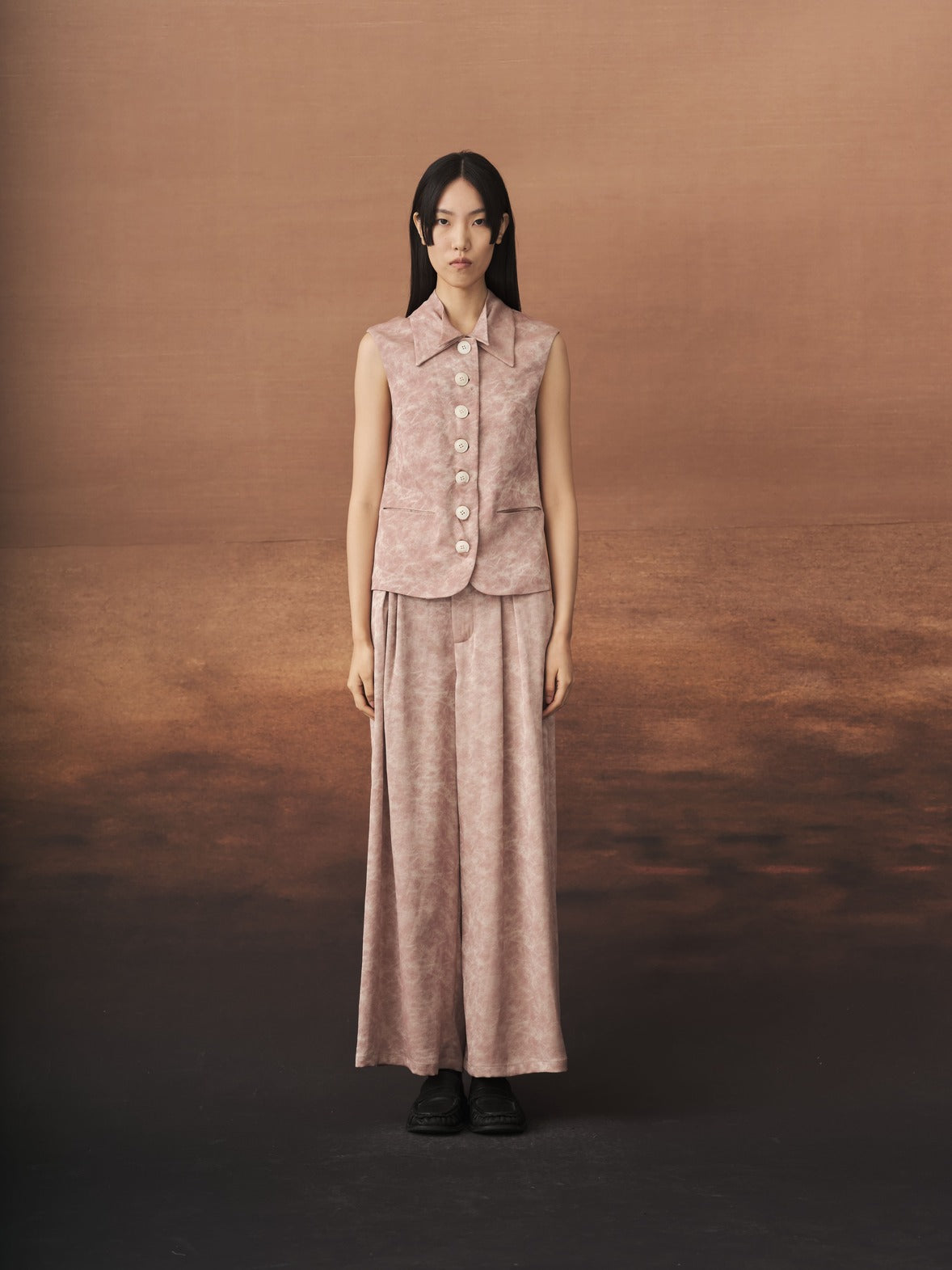 Light Pink Wide Leg Trousers