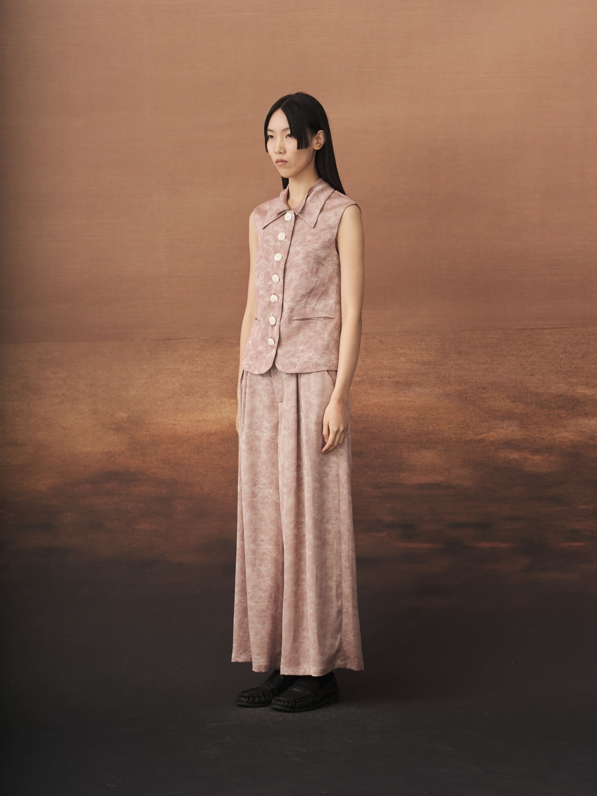 Light Pink Wide Leg Trousers