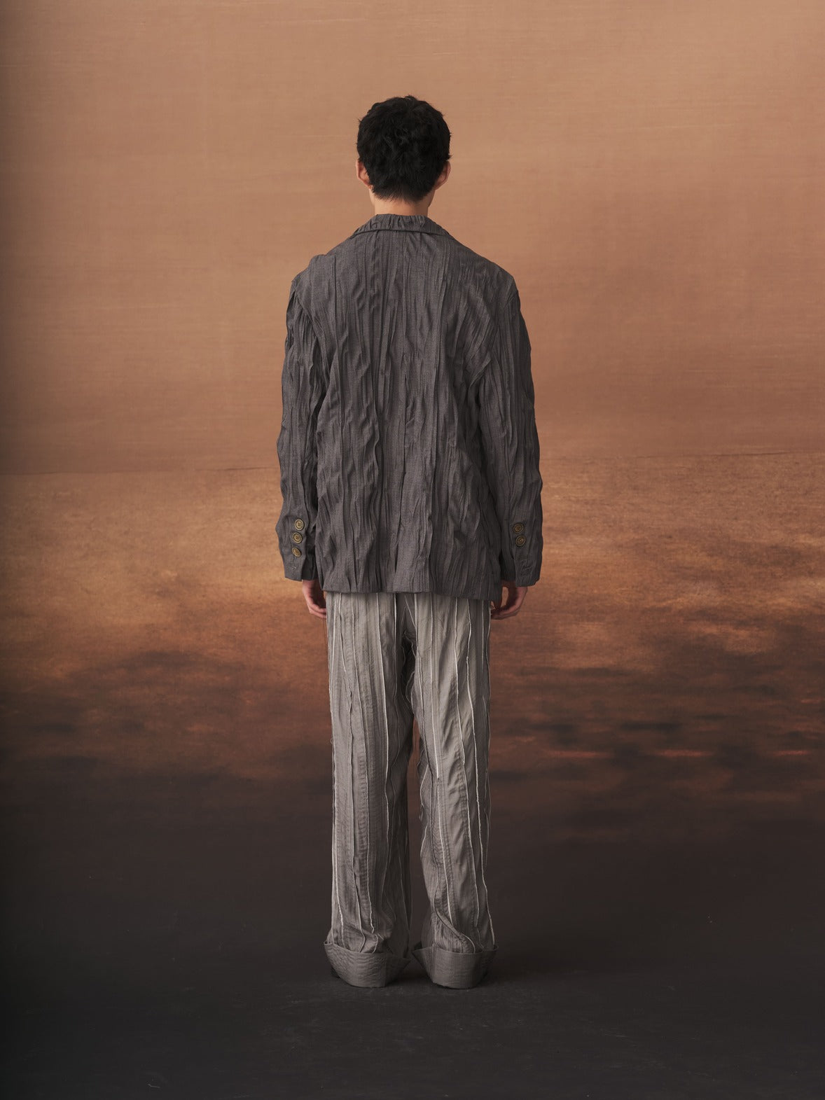 Pleated Striped Trousers