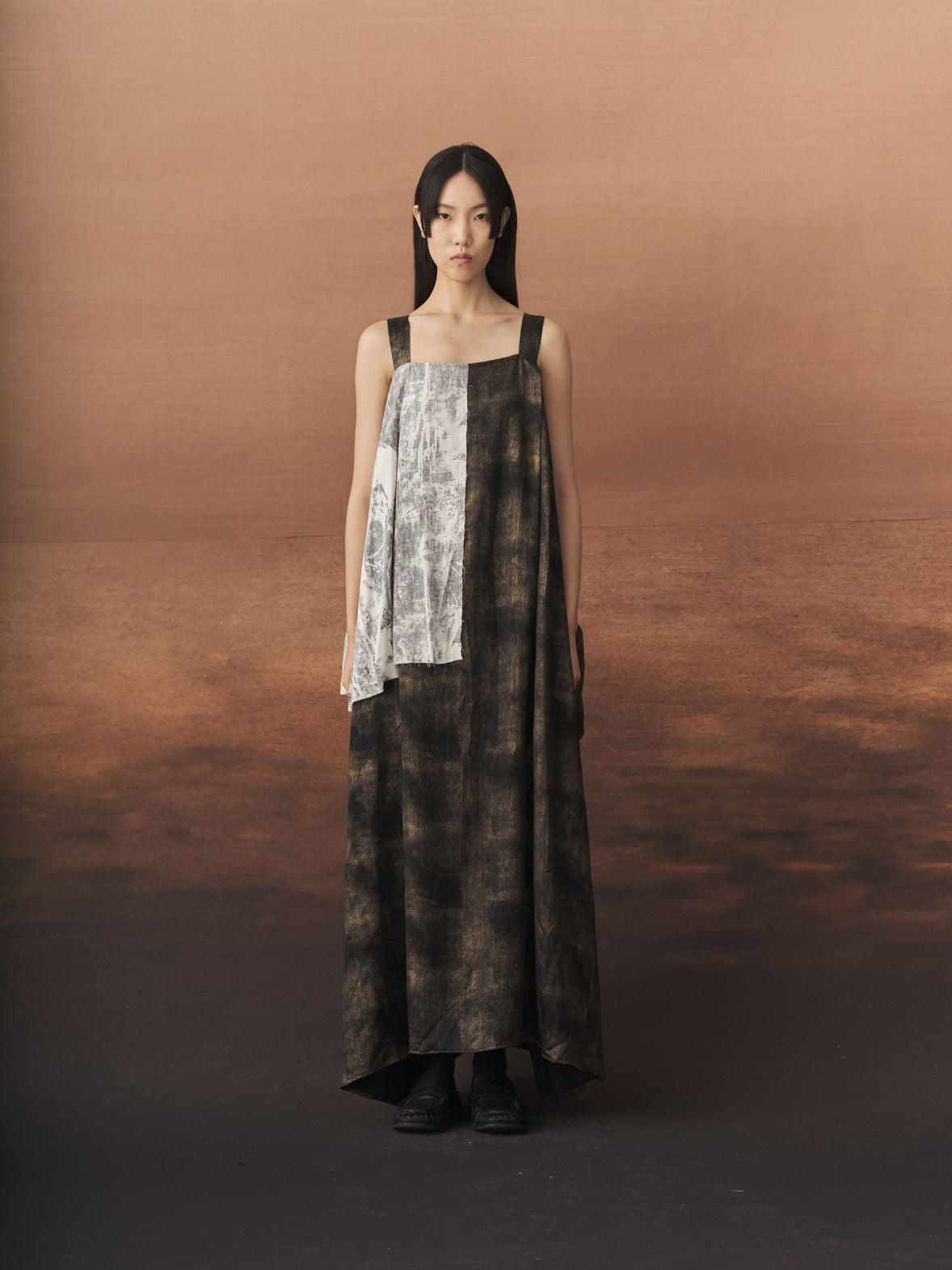 Printed Patchwork Cami Maxi Dress