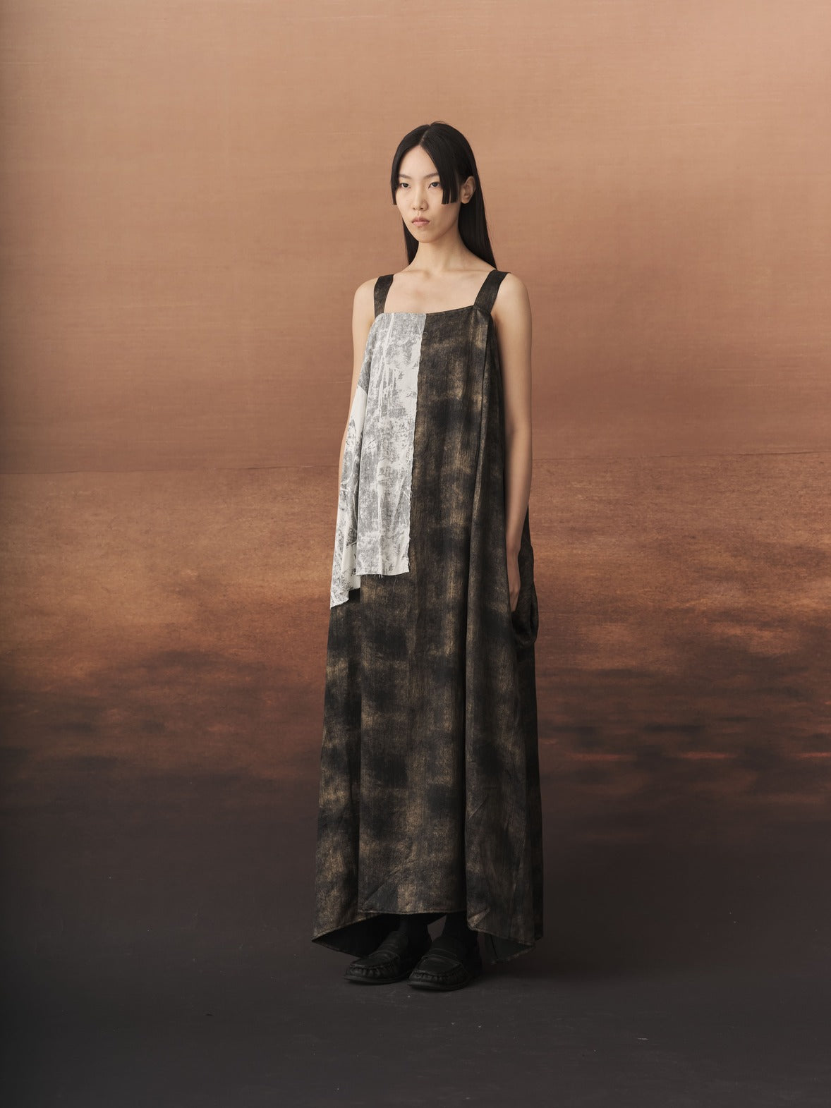 Printed Patchwork Cami Maxi Dress