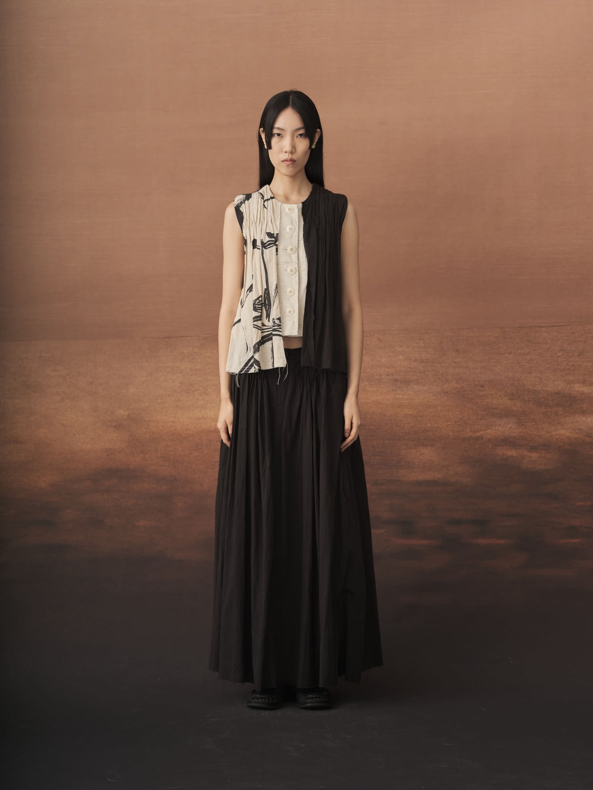 Printed Patchwork Vest