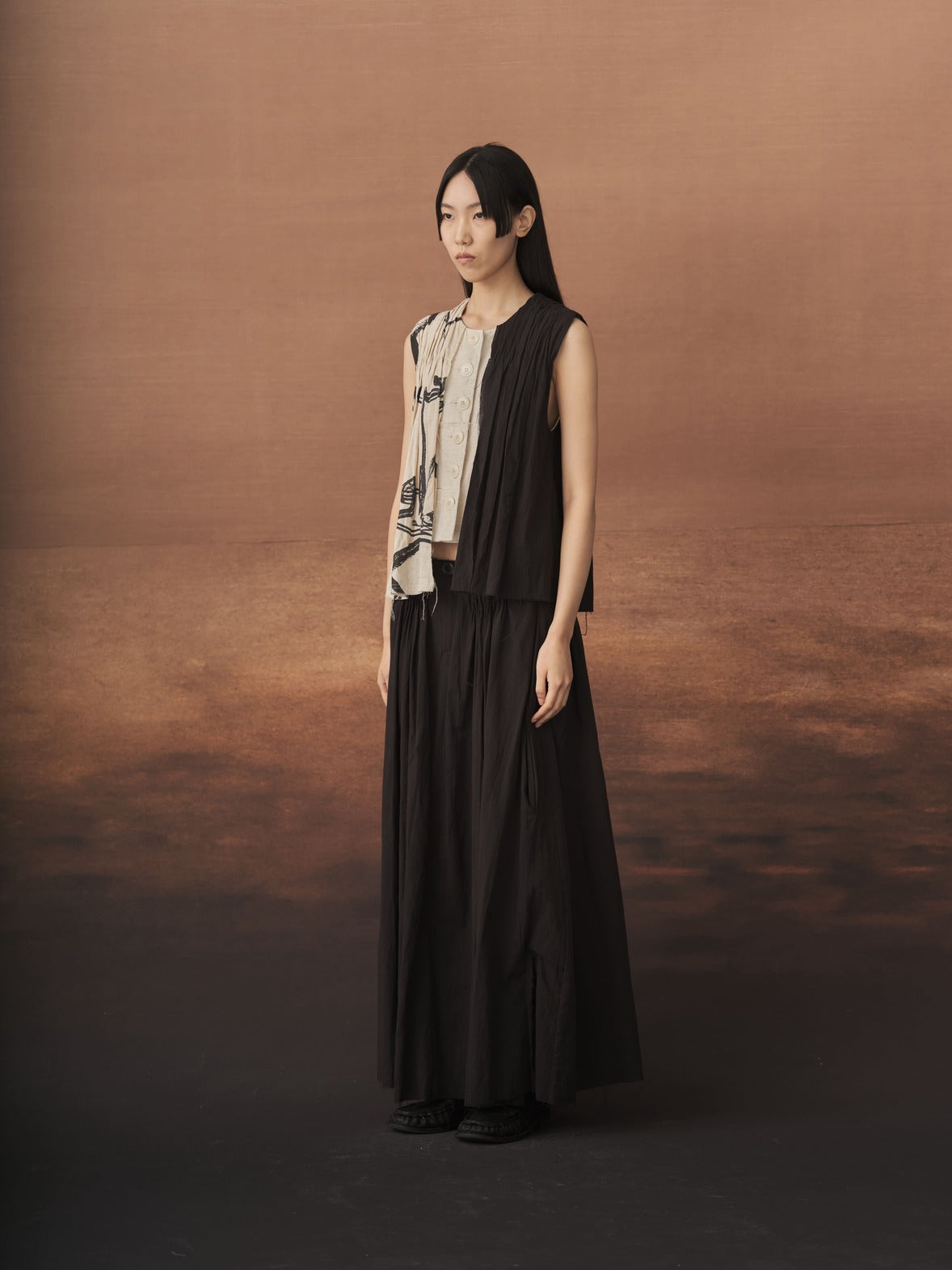 Printed Patchwork Vest