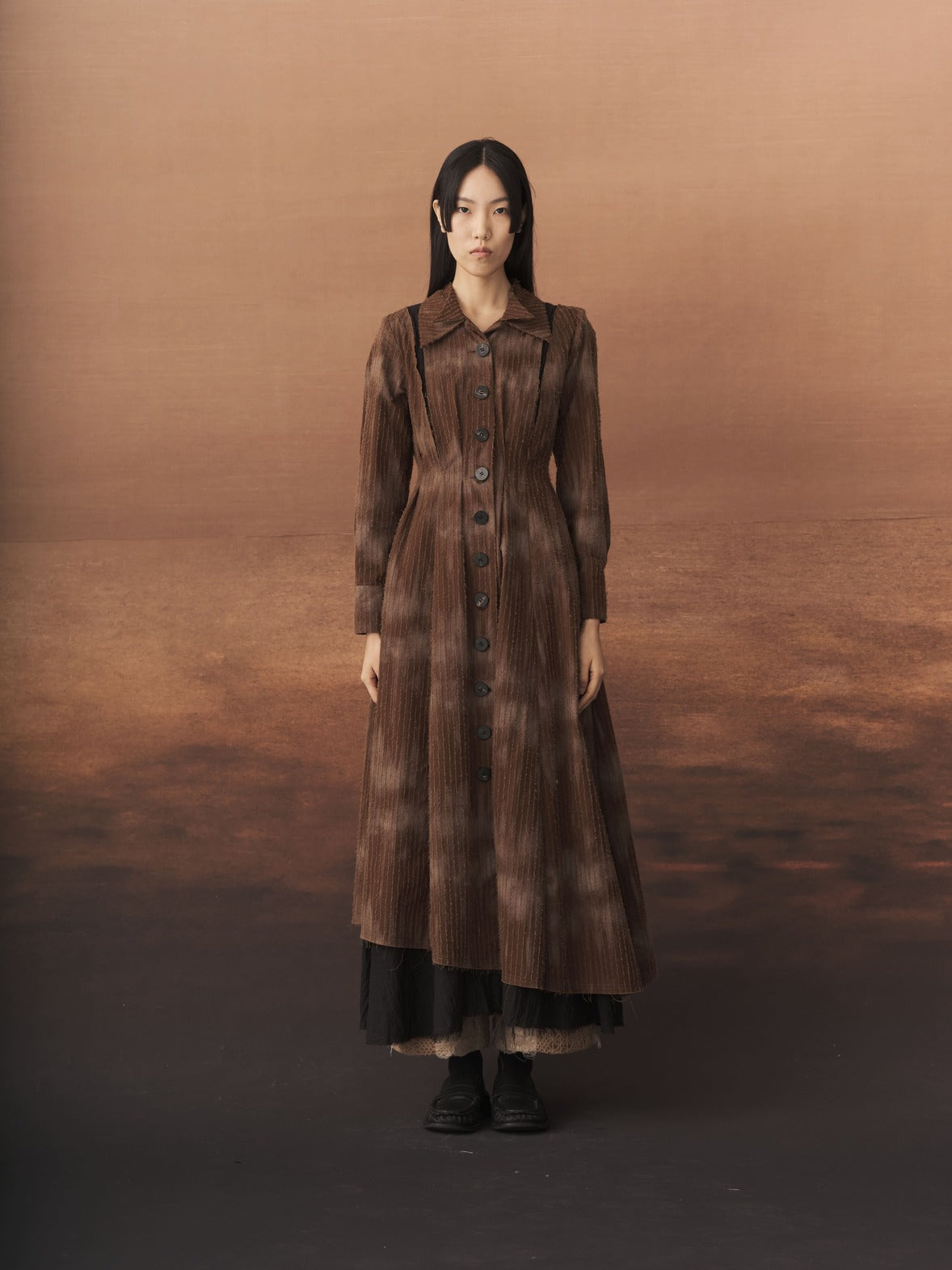 Tie-Dye Cinched Waist Coat