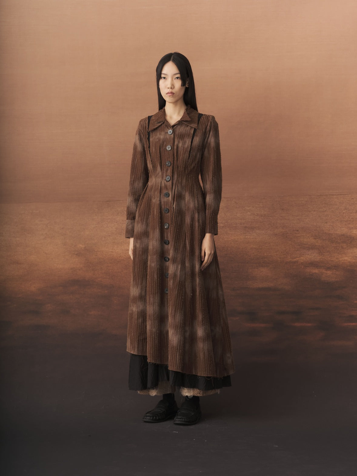 Tie-Dye Cinched Waist Coat