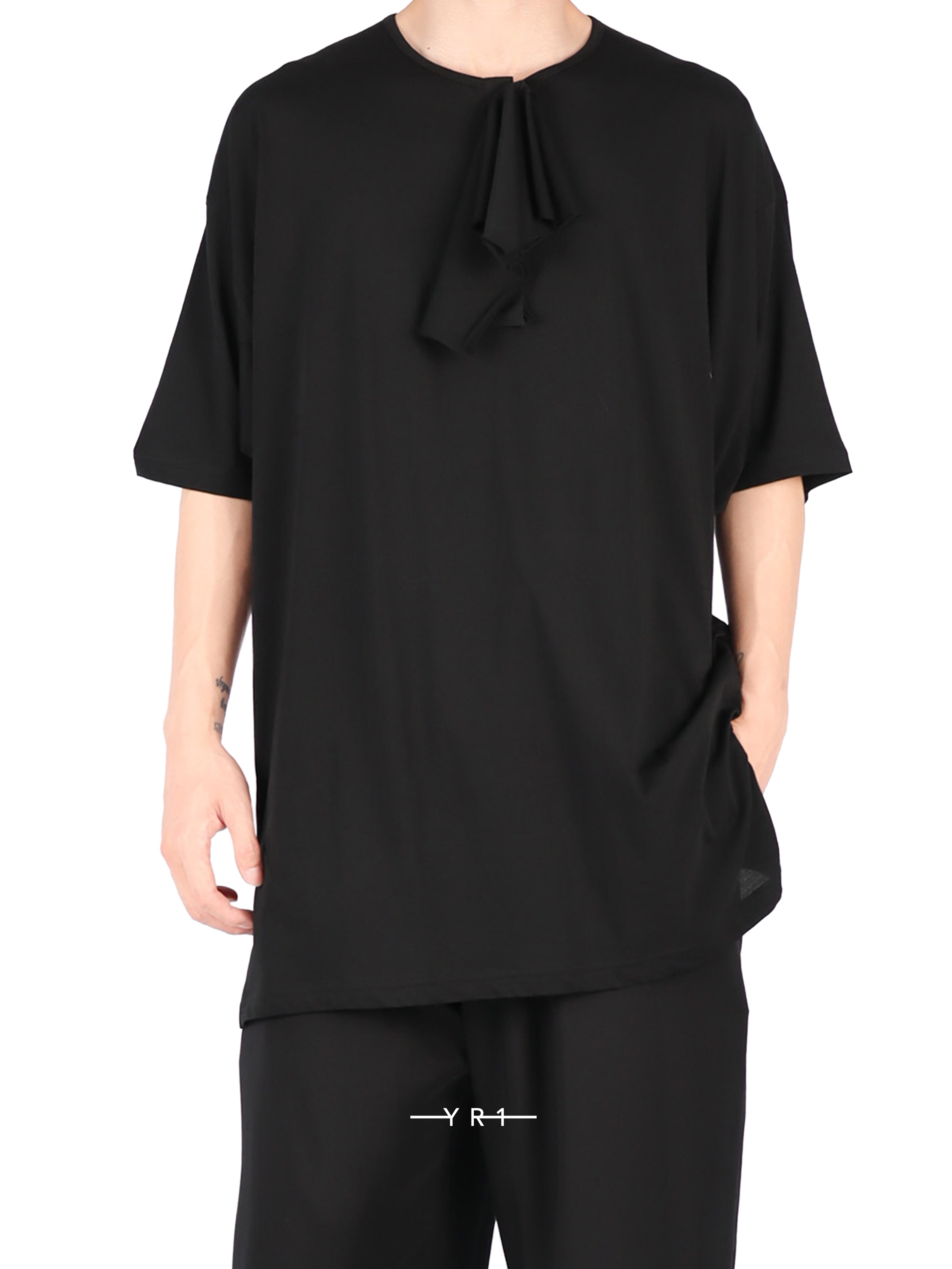 Drape D Henley Neck