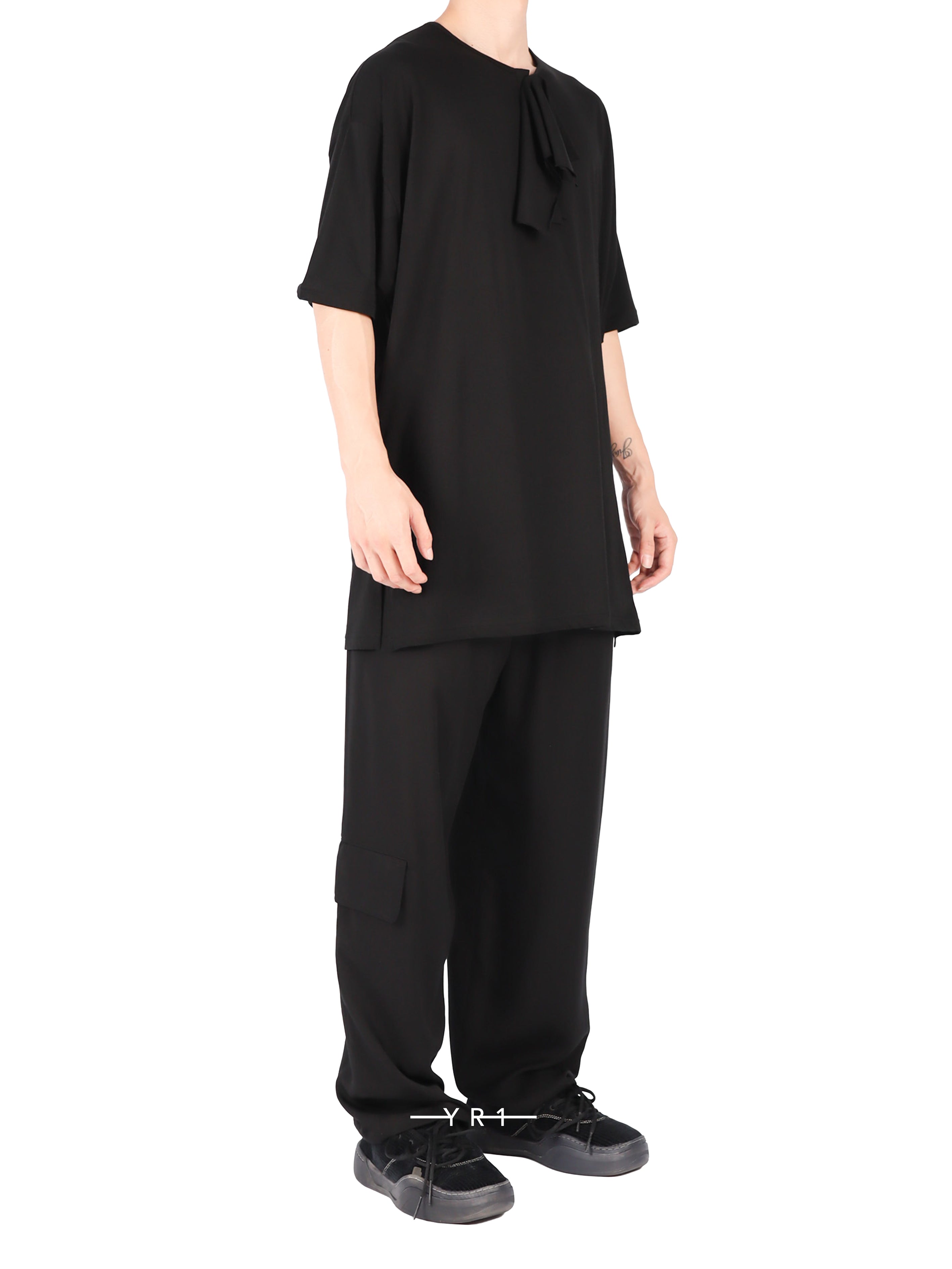 Drape D Henley Neck