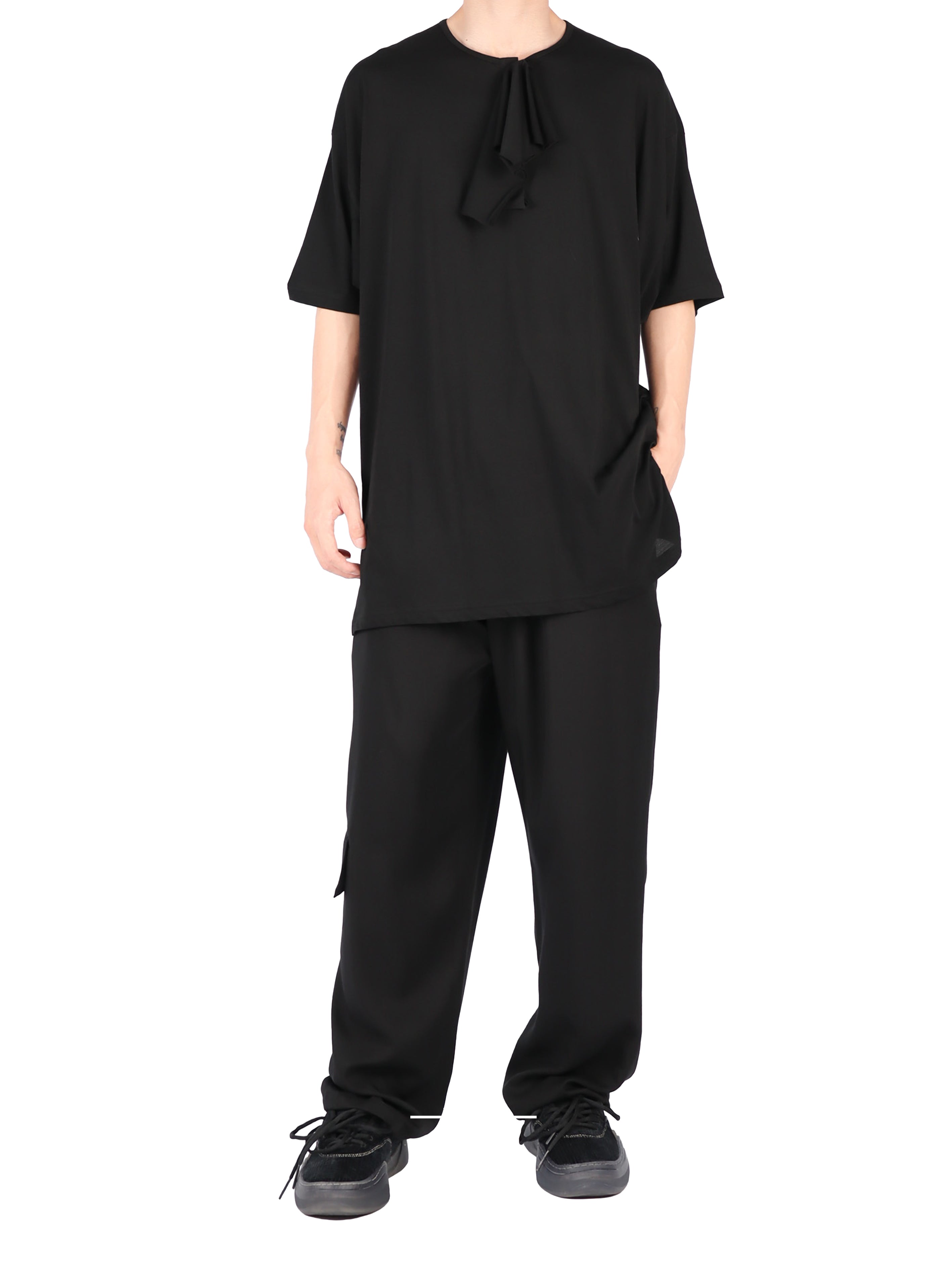 Drape D Henley Neck