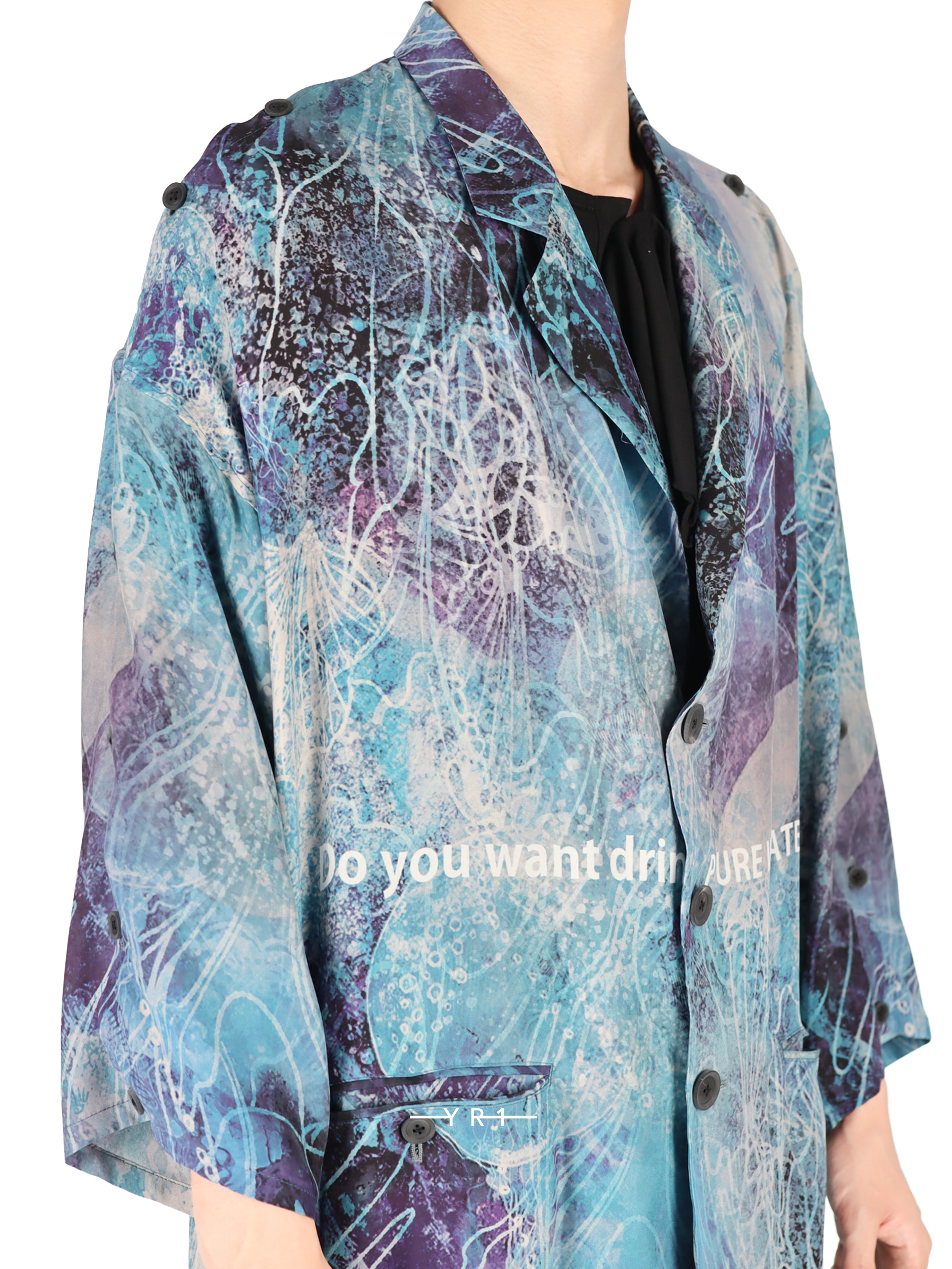 Sea Print Shoulder Open J