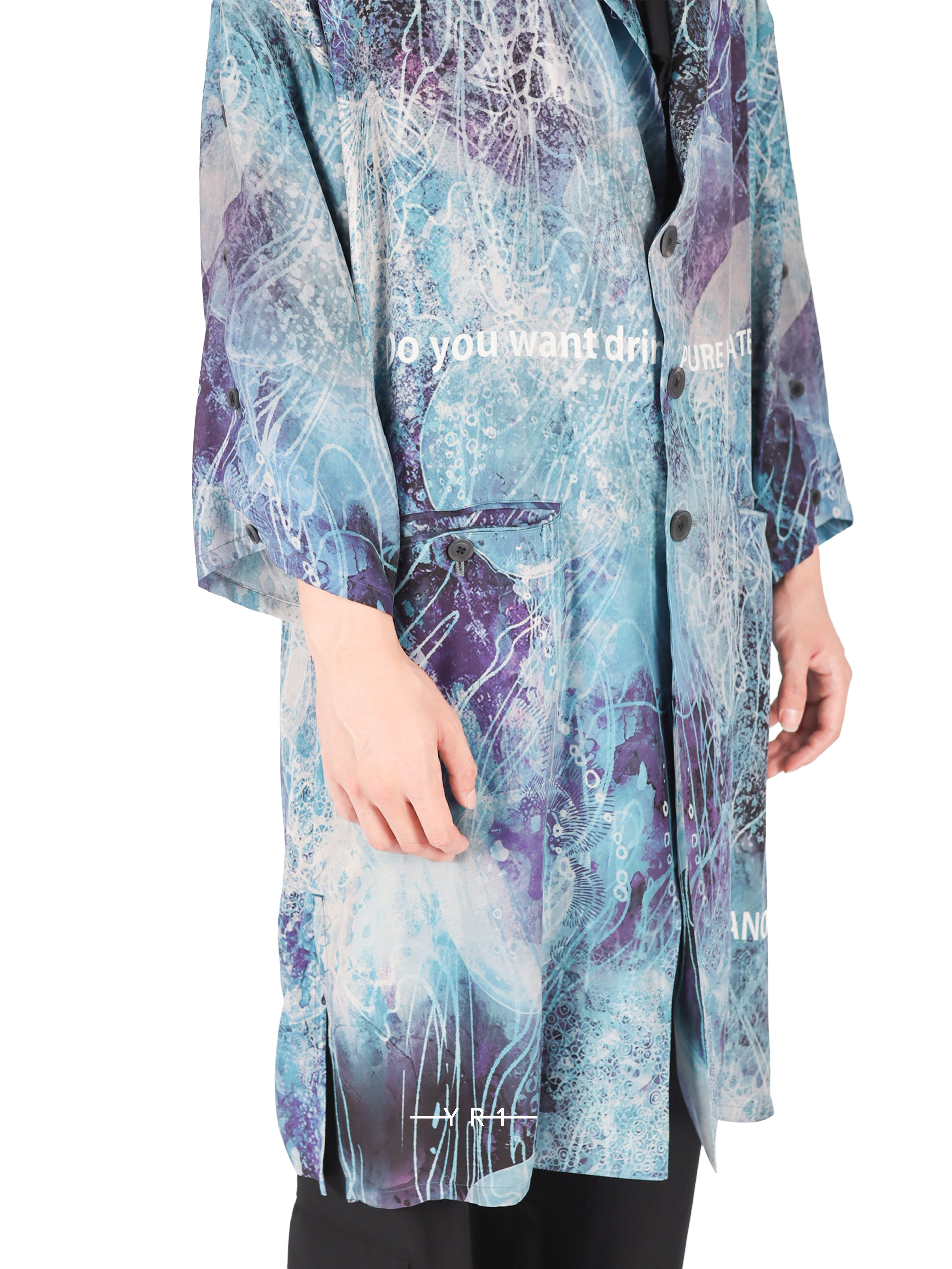 Sea Print Shoulder Open J