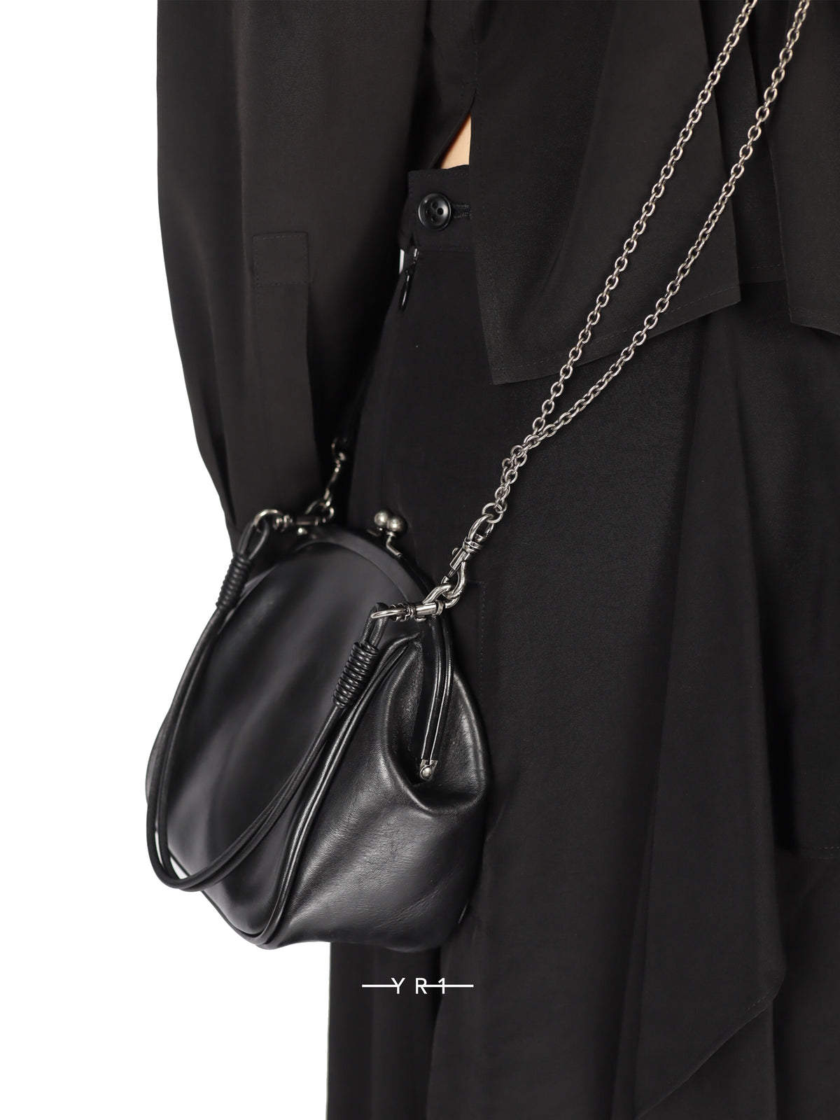 Metal Clasp Shoulder Bag