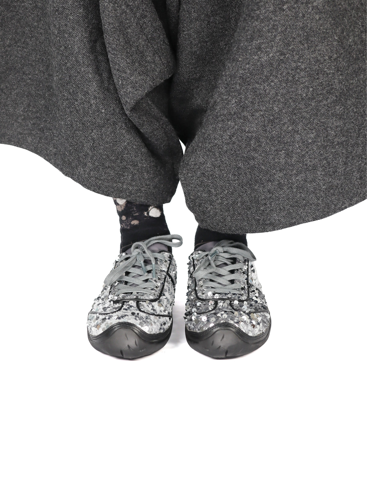 Sequin Sneaker-Grey