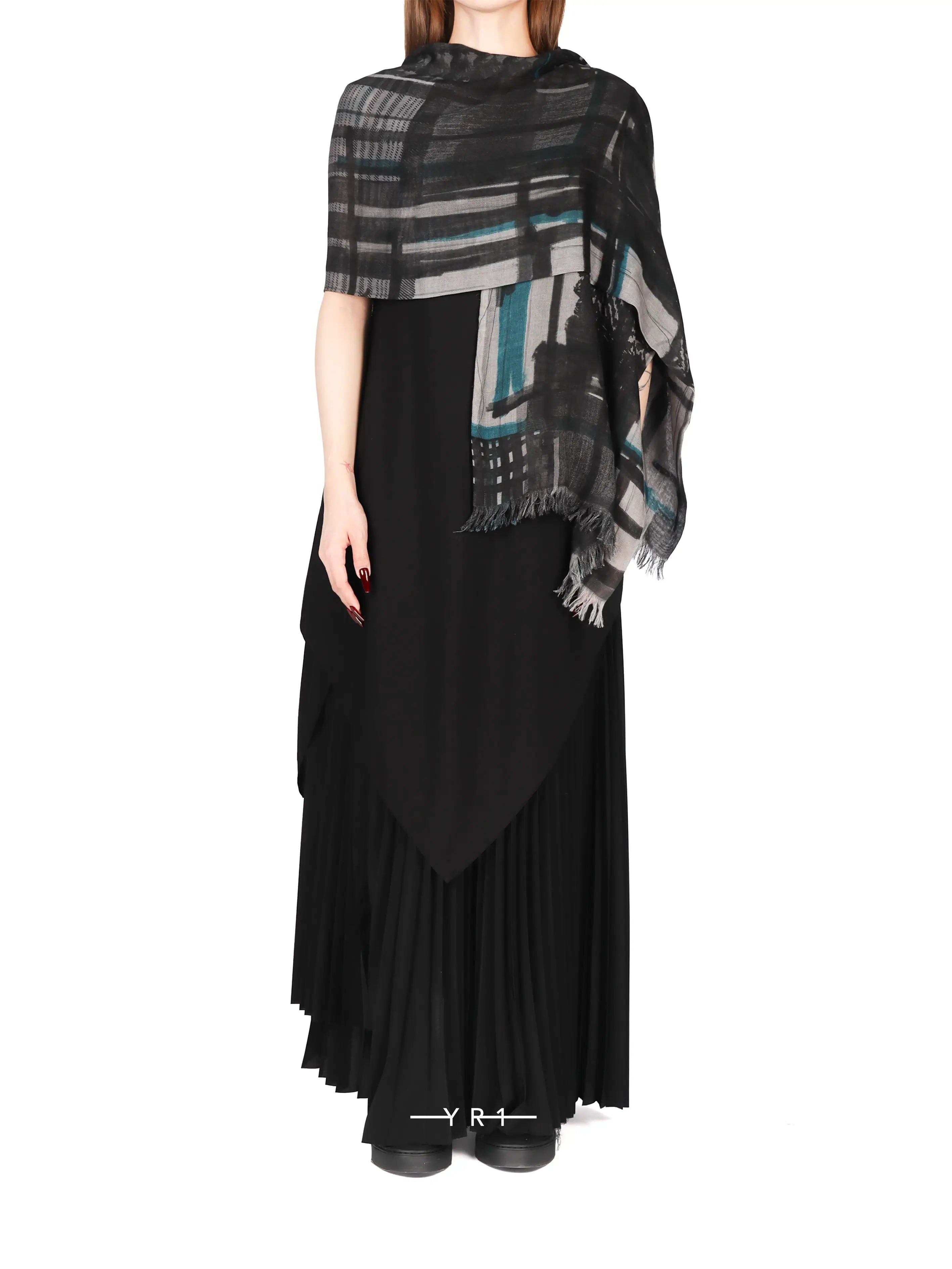 Print Scarf-Blue