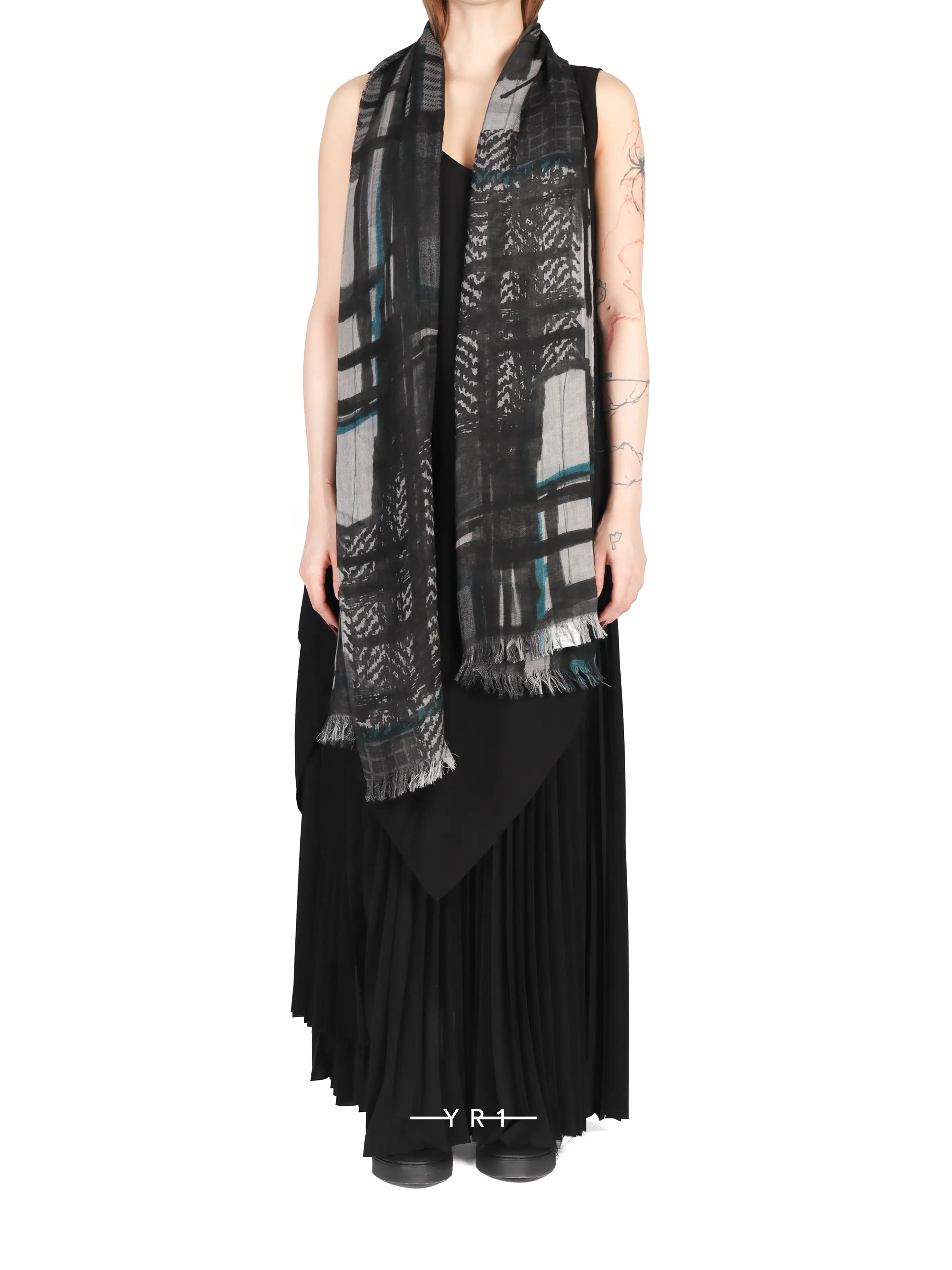 Print Scarf-Blue