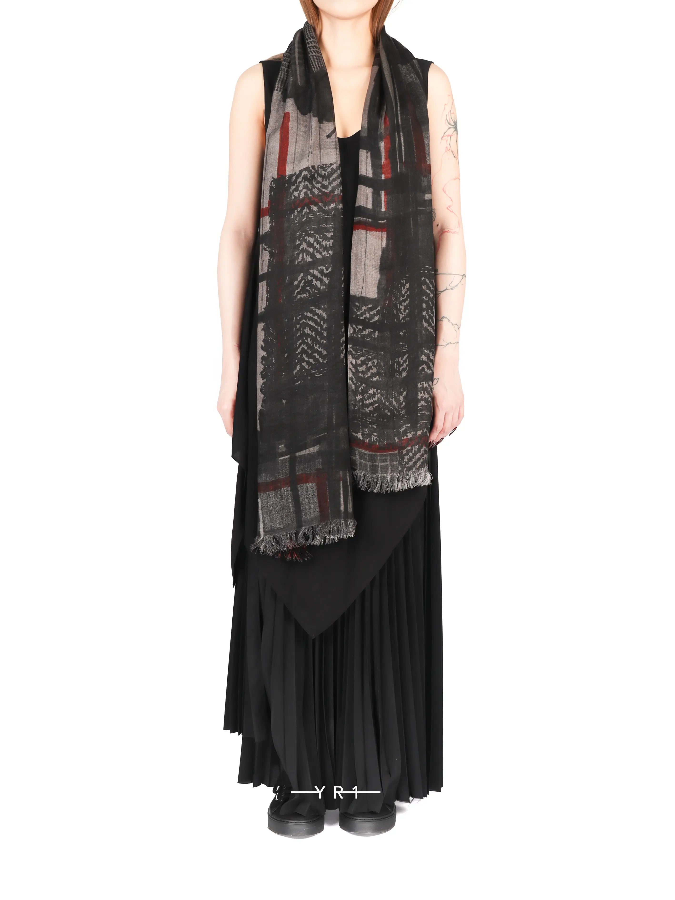 Print Scarf-Red