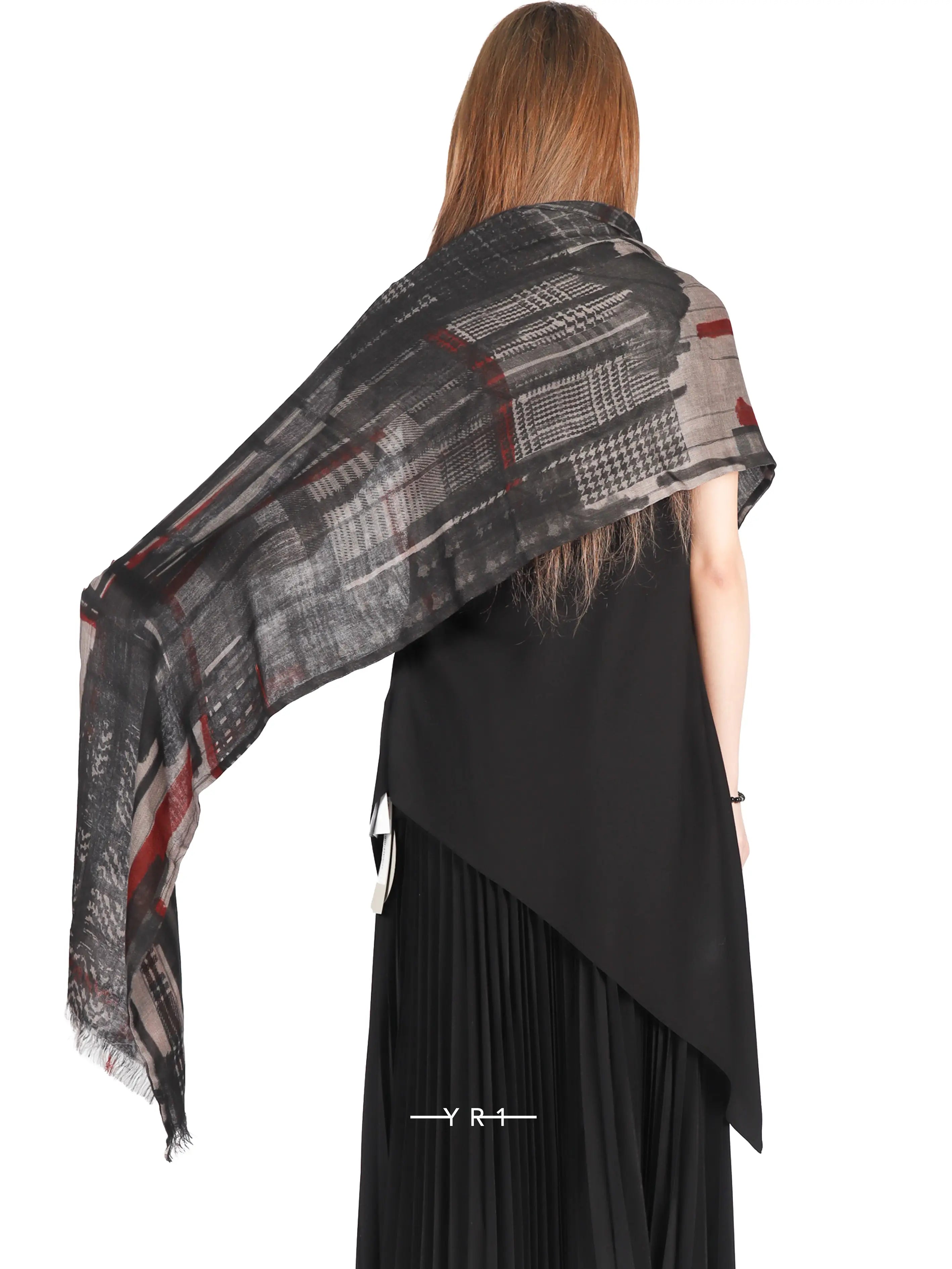 Print Scarf-Red