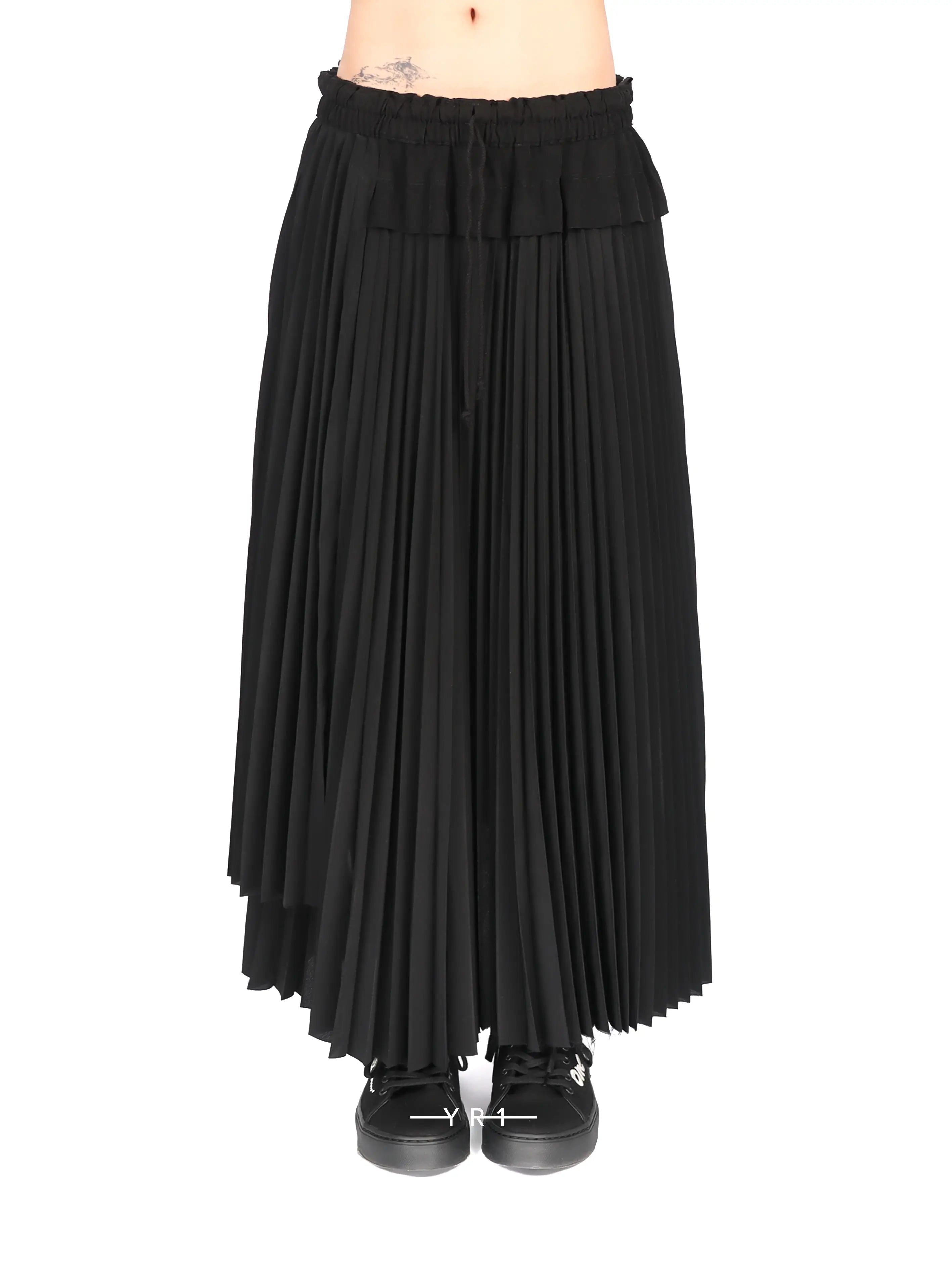 Y-Pleated Uneven Sk