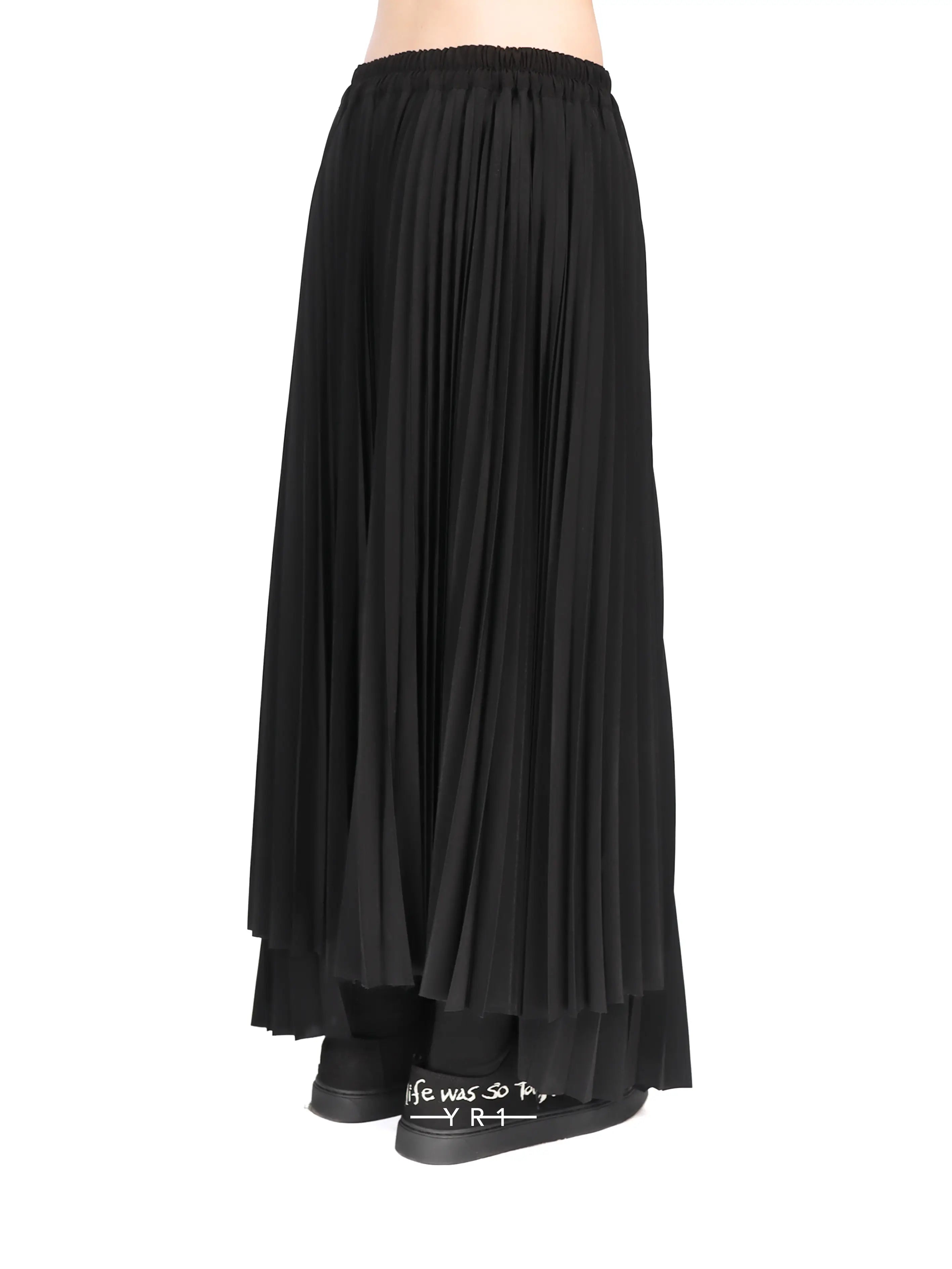 Y-Pleated Uneven Sk
