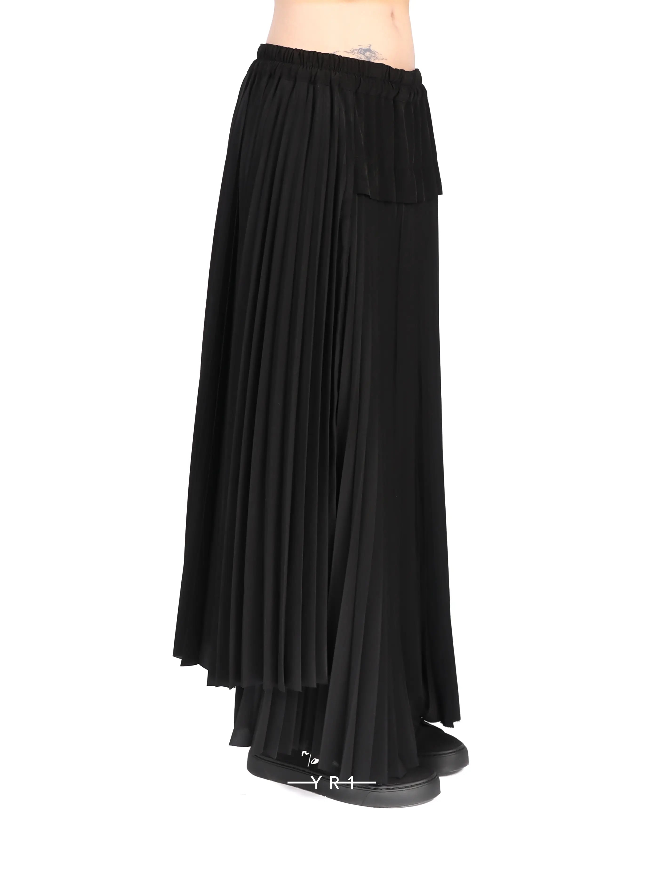 Y-Pleated Uneven Sk