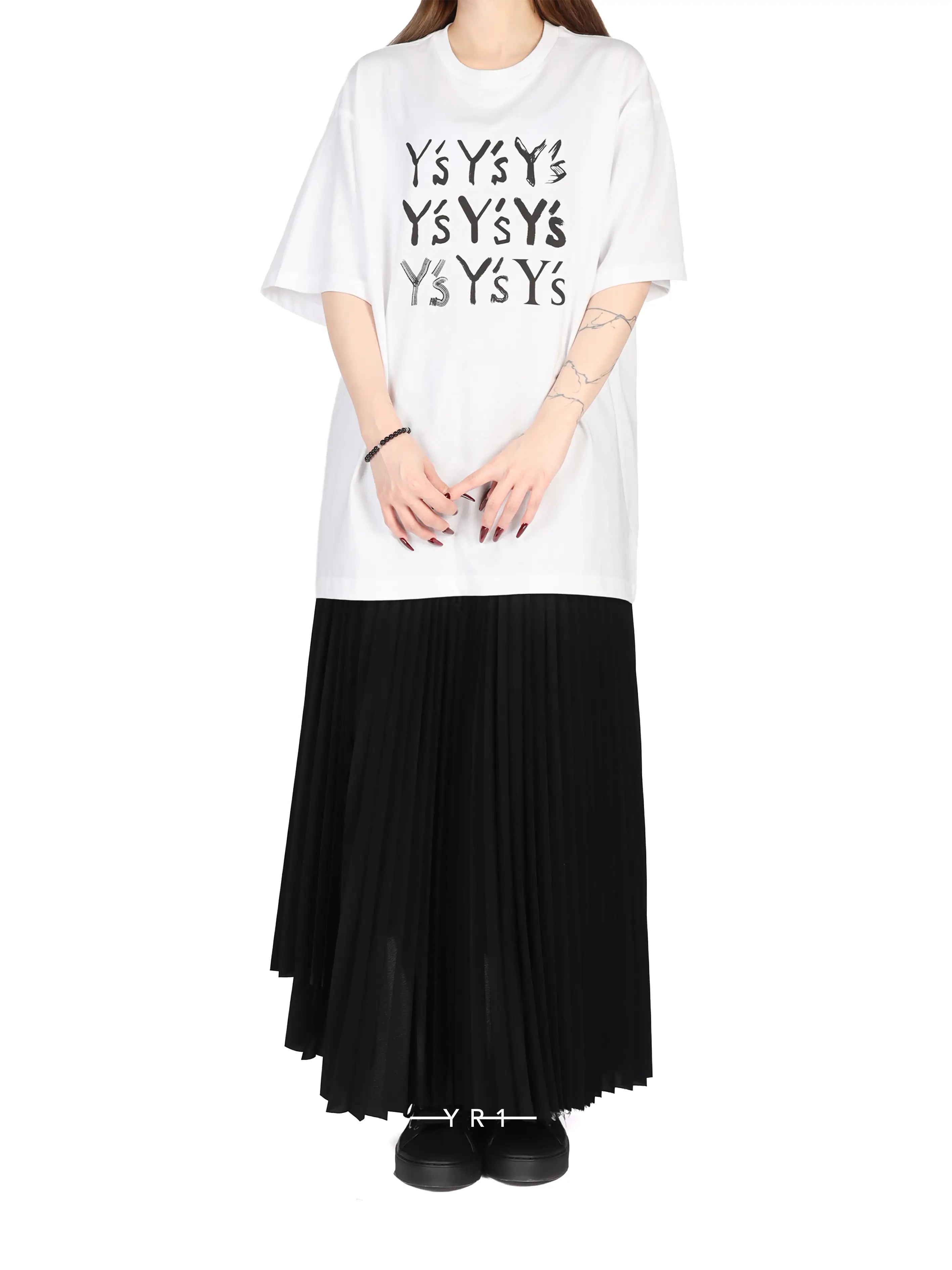 Y-Pleated Uneven Sk