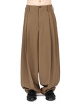 Hed Mayner BROWN CHECK PLEATS PANTS