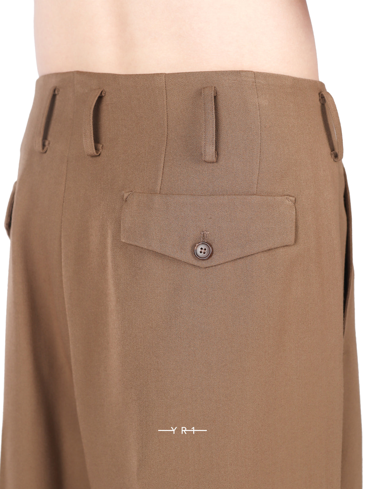 Hed Mayner BROWN CHECK PLEATS PANTS