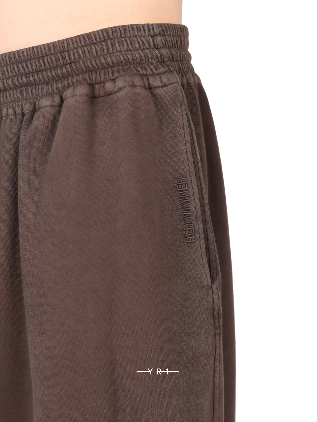 Hed Mayner Brown Embroidered Relaxed-Fit Sweatpants