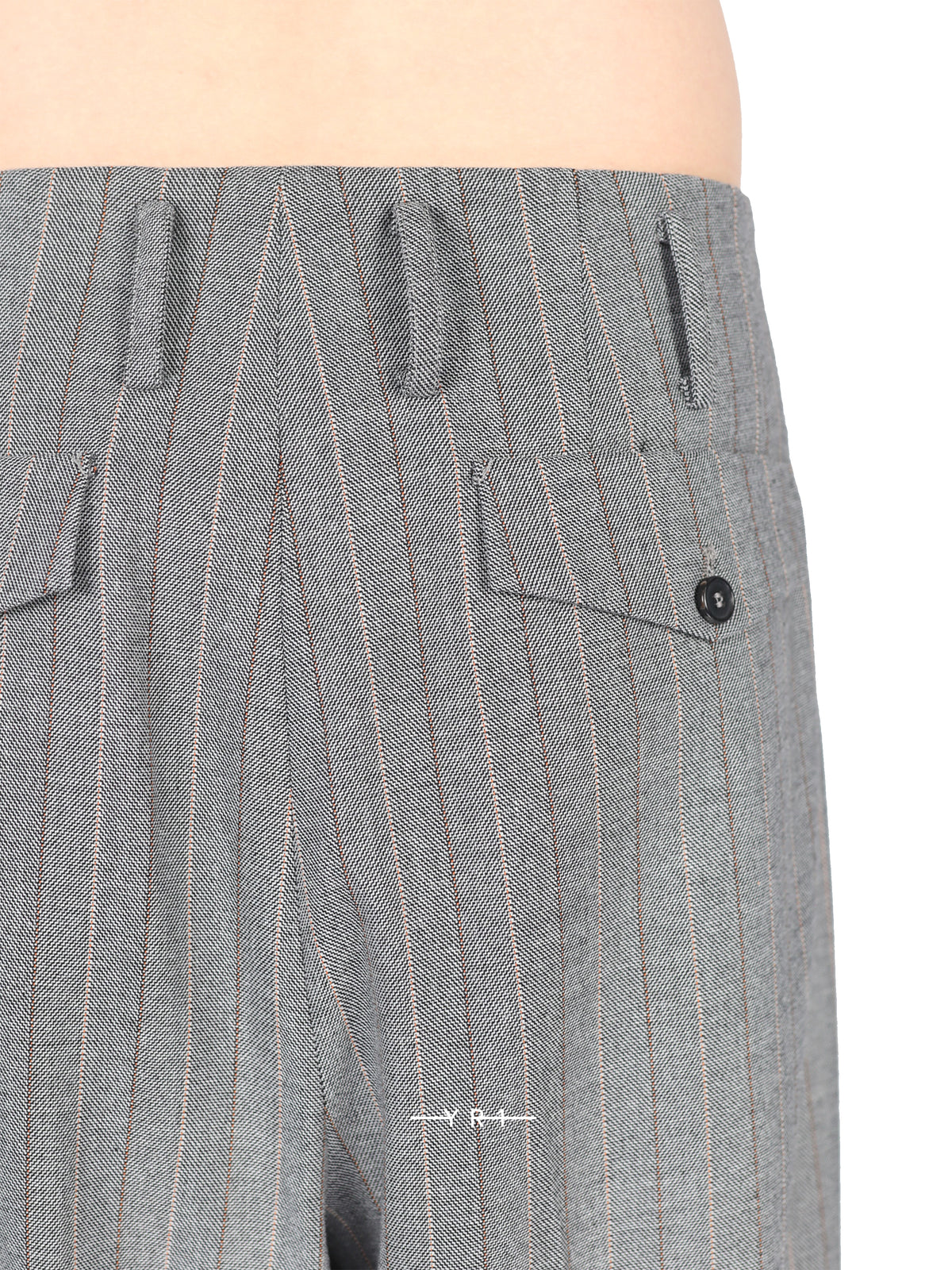 Hed Mayner Grey Plaid Pleated Trousers