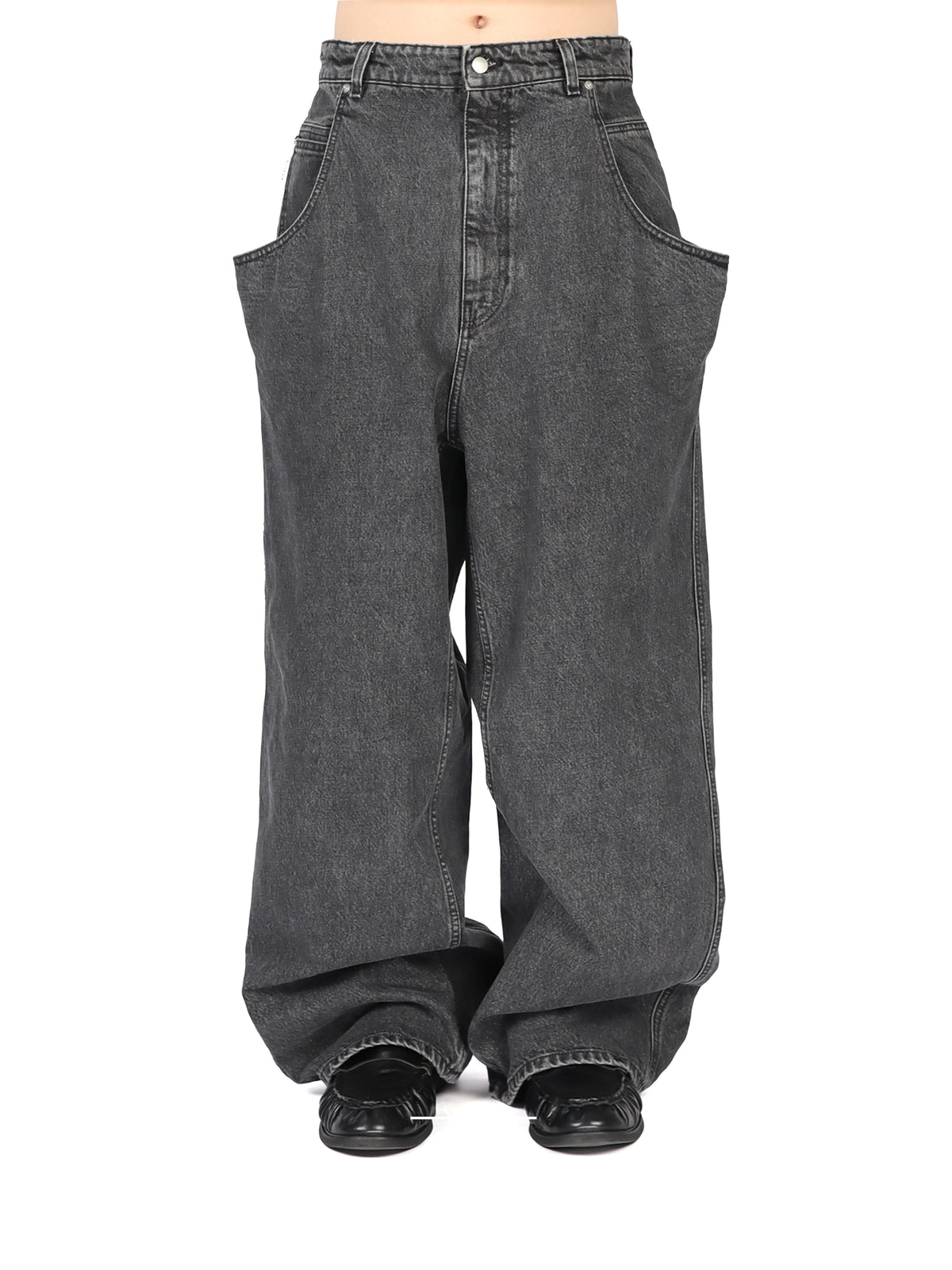 Hed Mayner Pocket-detail acid-wash denim jeans