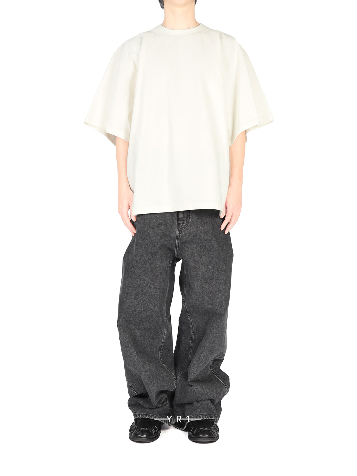 Hed Mayner White Loose-Fit Embroidered Logo T-Shirt