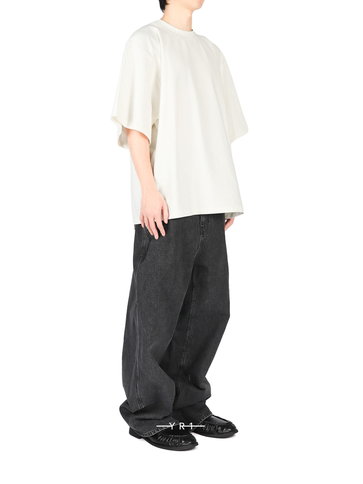 Hed Mayner White Loose-Fit Embroidered Logo T-Shirt