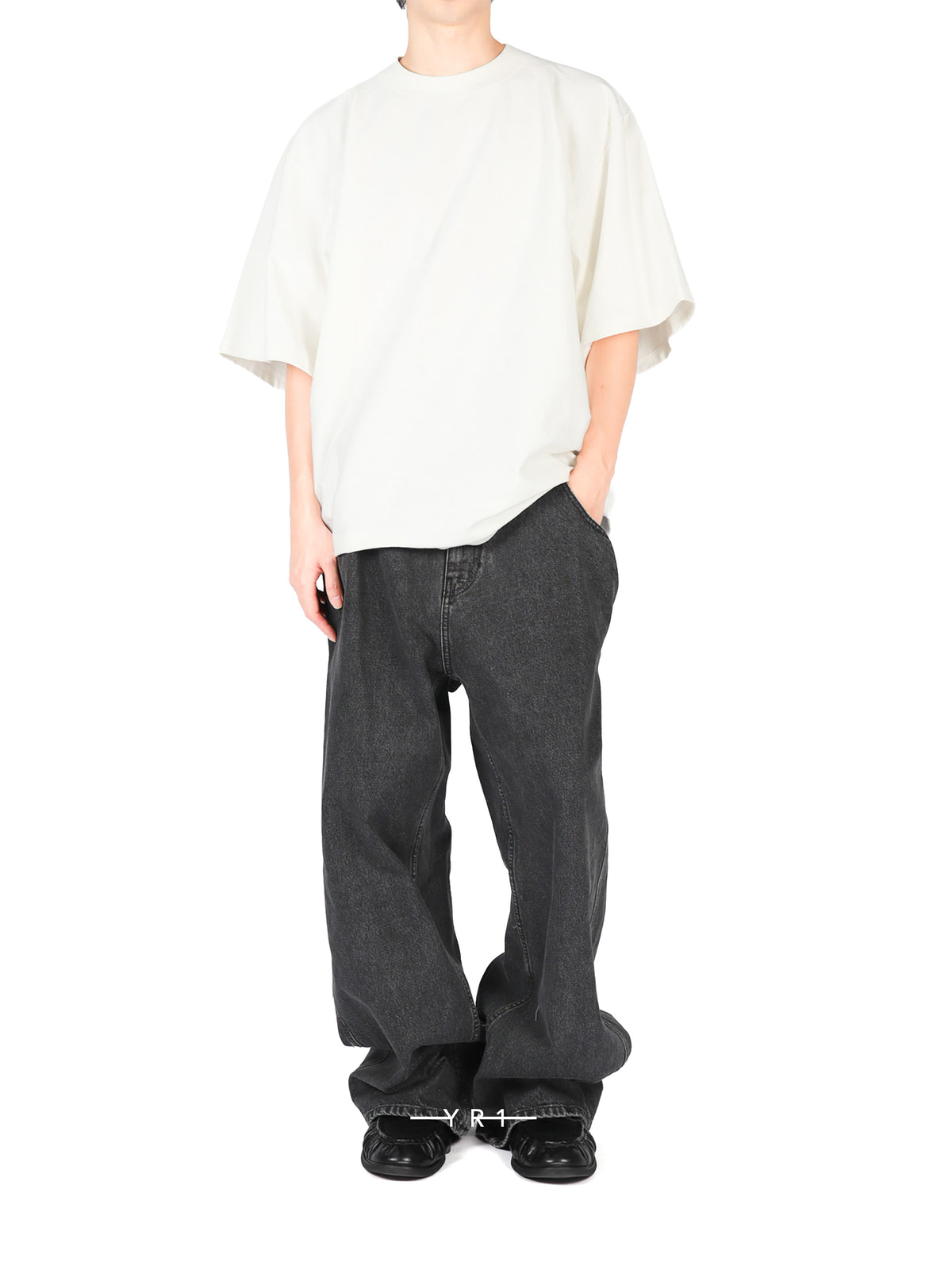 Hed Mayner White Loose-Fit Embroidered Logo T-Shirt