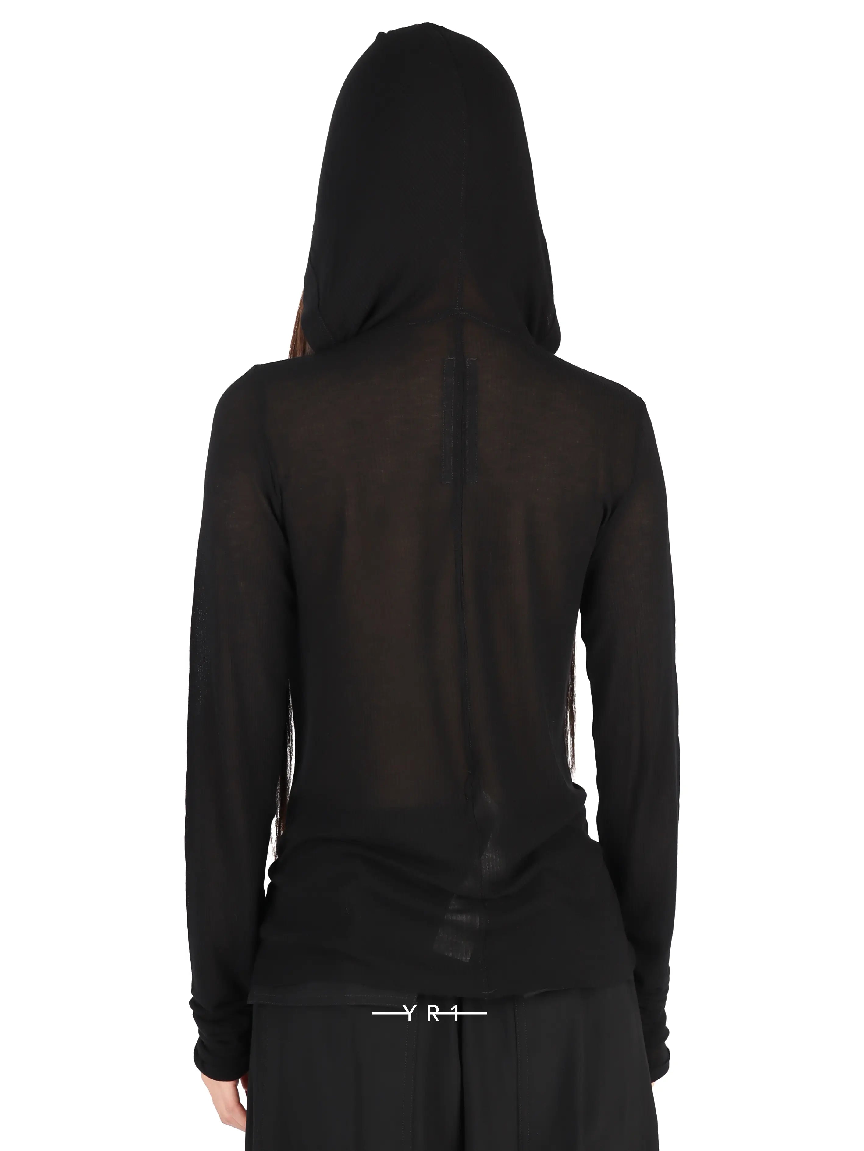 RP Cropped Hooded Rib Ls T