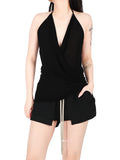 RP Draped Top-Blk