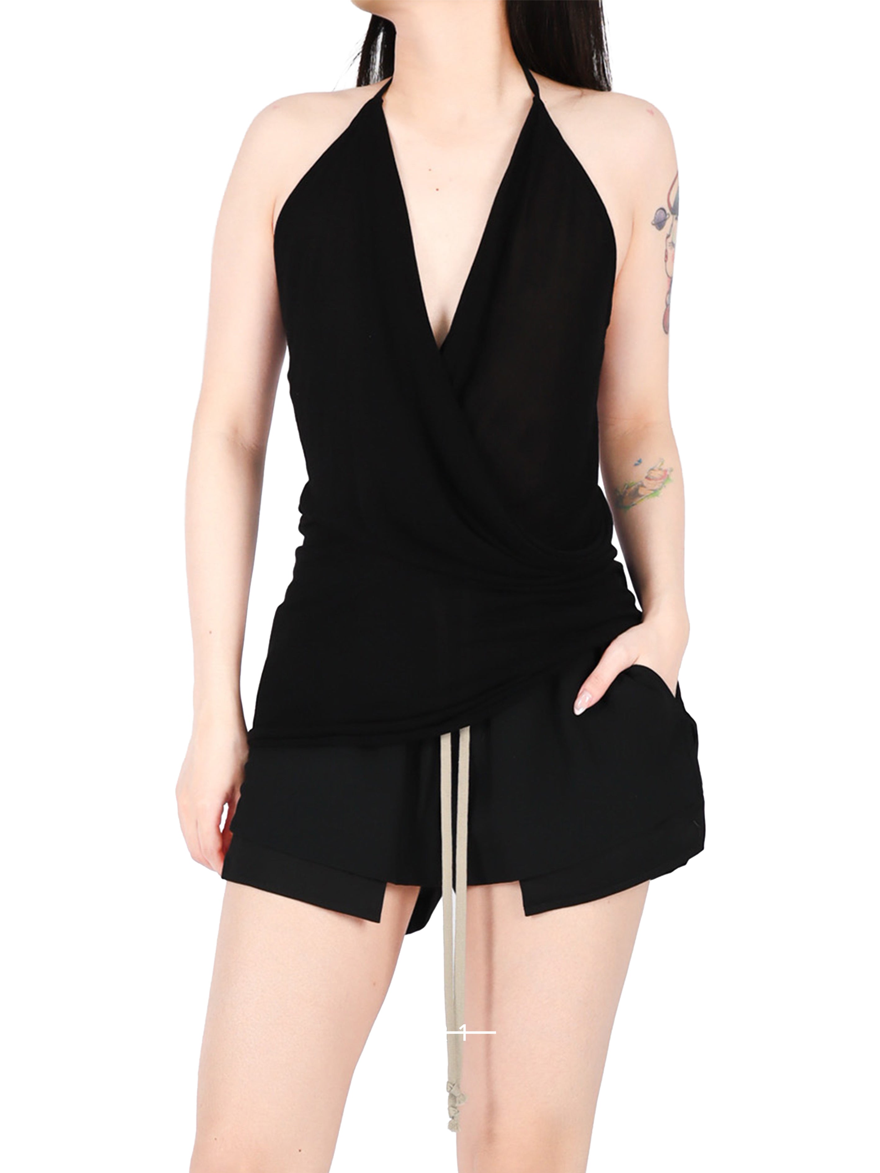 RP Draped Top-Blk