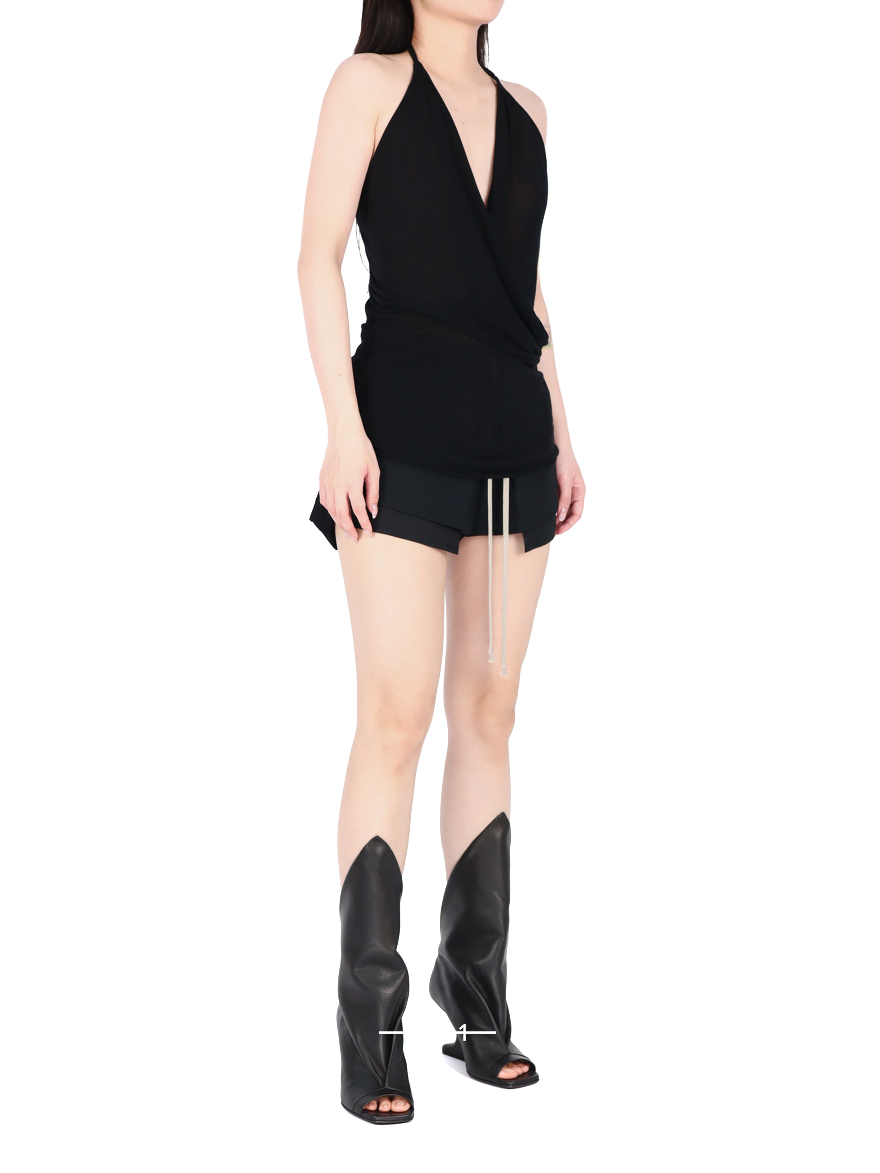 RP Draped Top-Blk