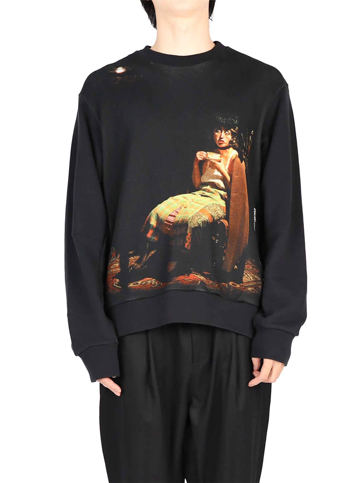 Cindy Sherman Portrait Print Sweatshirt-Sweatshirt-4807