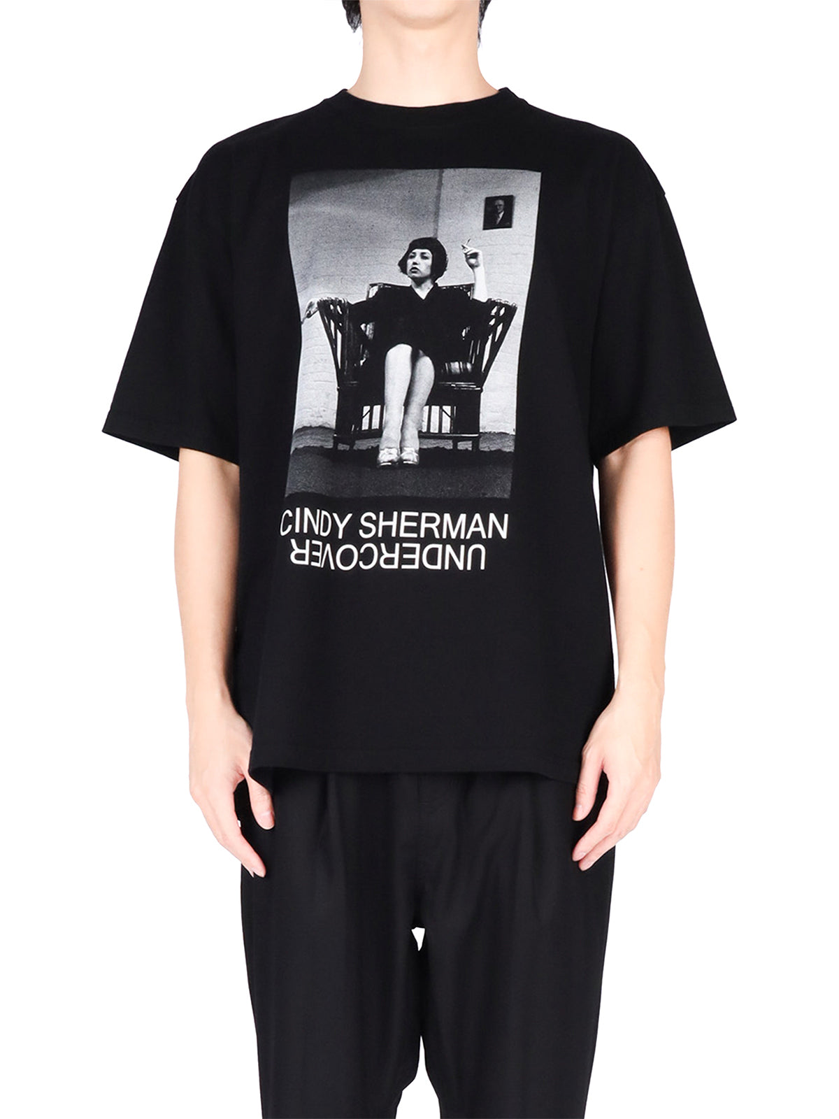 Cindy Sherman Black-and-White Portrait Print Short-Sleeve-T-Shirt-4814-1