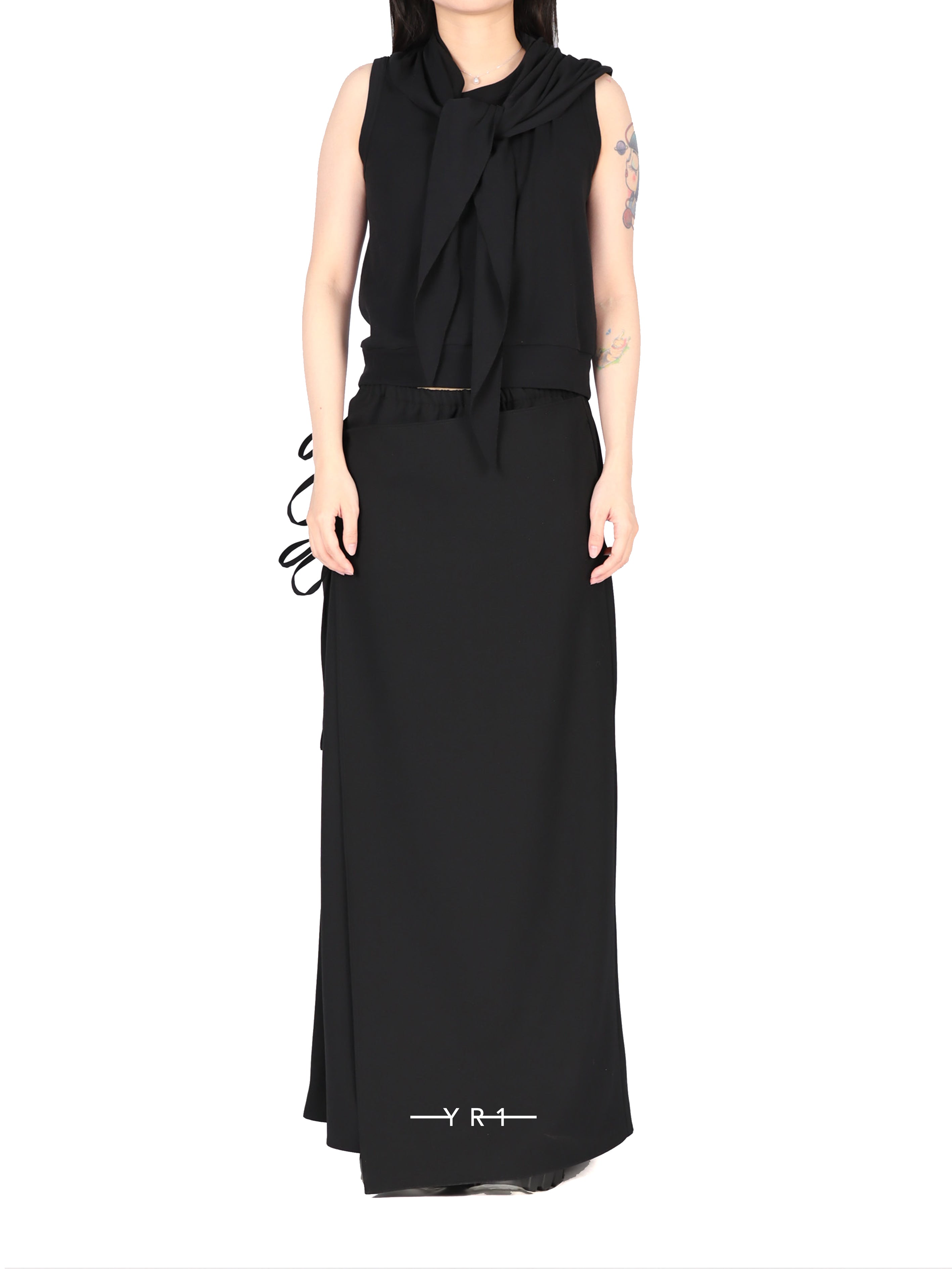 M-Drape Tie Sleeveless T B
